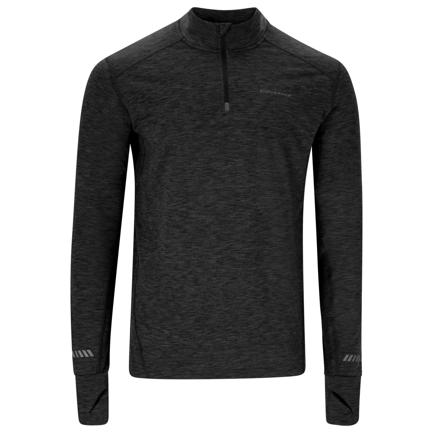 Мъжка тениска ENDURANCE Tune V2 Melange Midlayer Running shirt - Black