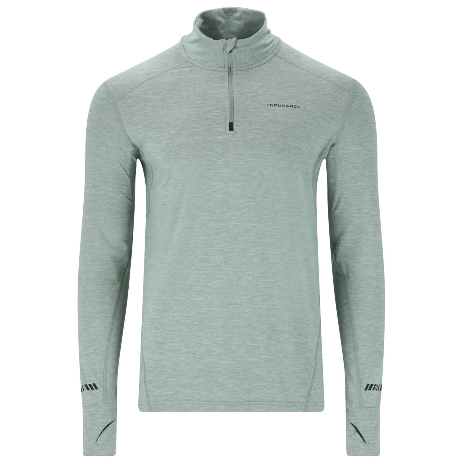 Мъжка тениска ENDURANCE Tune V2 Melange Midlayer Running shirt - Misty Blue