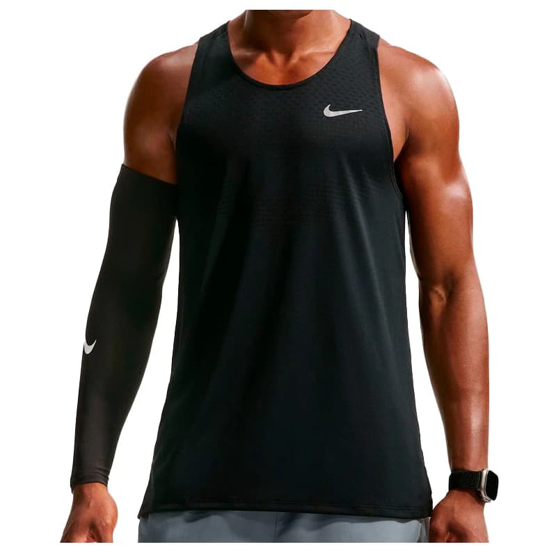 Мъжки потник с широка презрамка Nike Stride Dri-Fit ADV Running Tank Top - Black / Reflective Silver
