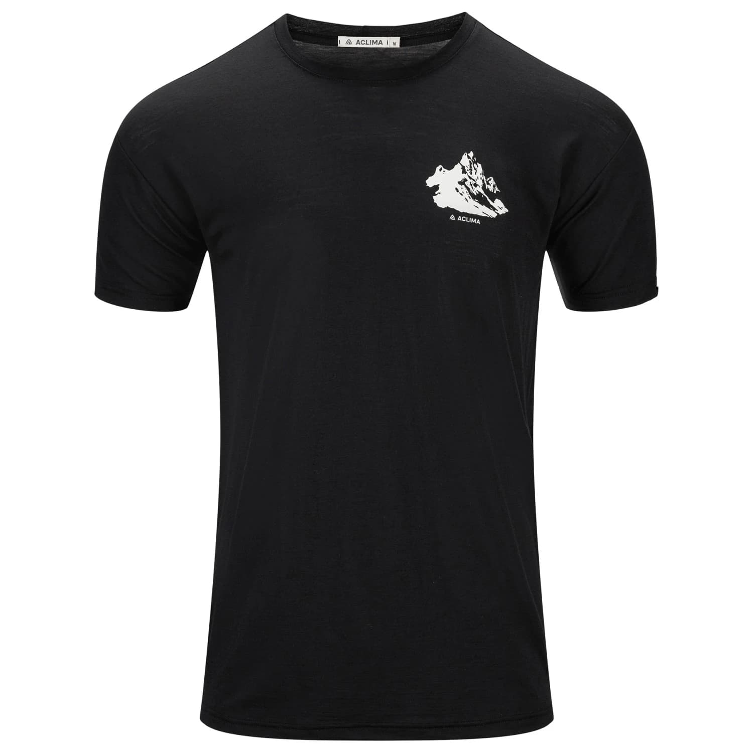 Мъжка мериносова блуза Aclima LightWool 140 Classic Tee Mountain Merino shirt - Jet Black