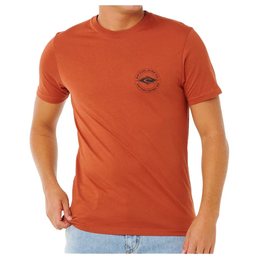 Мъжка тениска Rip Curl Staple Tee T-shirt - Baked Clay