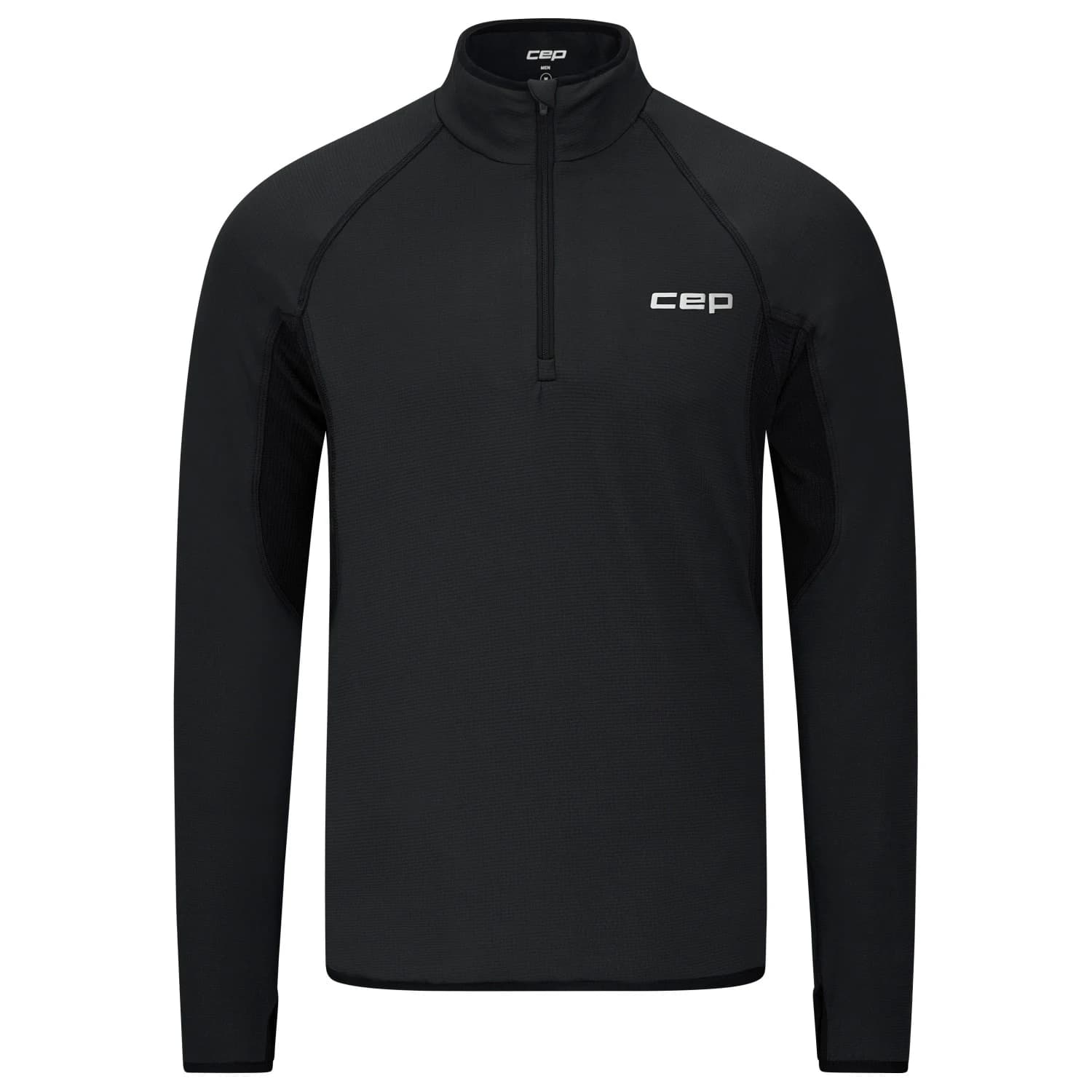 Мъжка тениска Cep Core Run Thermal Zip L/S Running shirt - Black