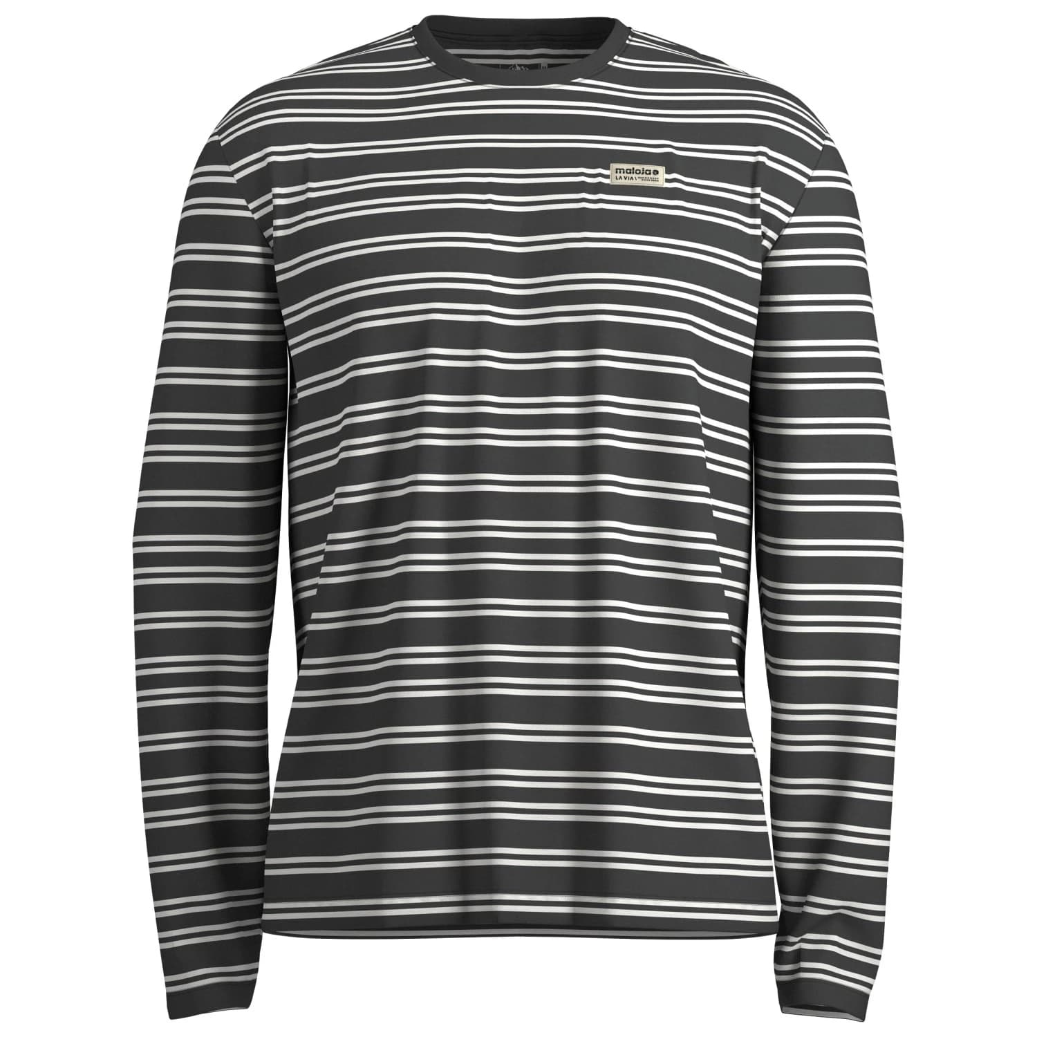 Мъжка блуза с дълъг ръкав Maloja MondragoM. Longsleeve - Deep Black Stripe