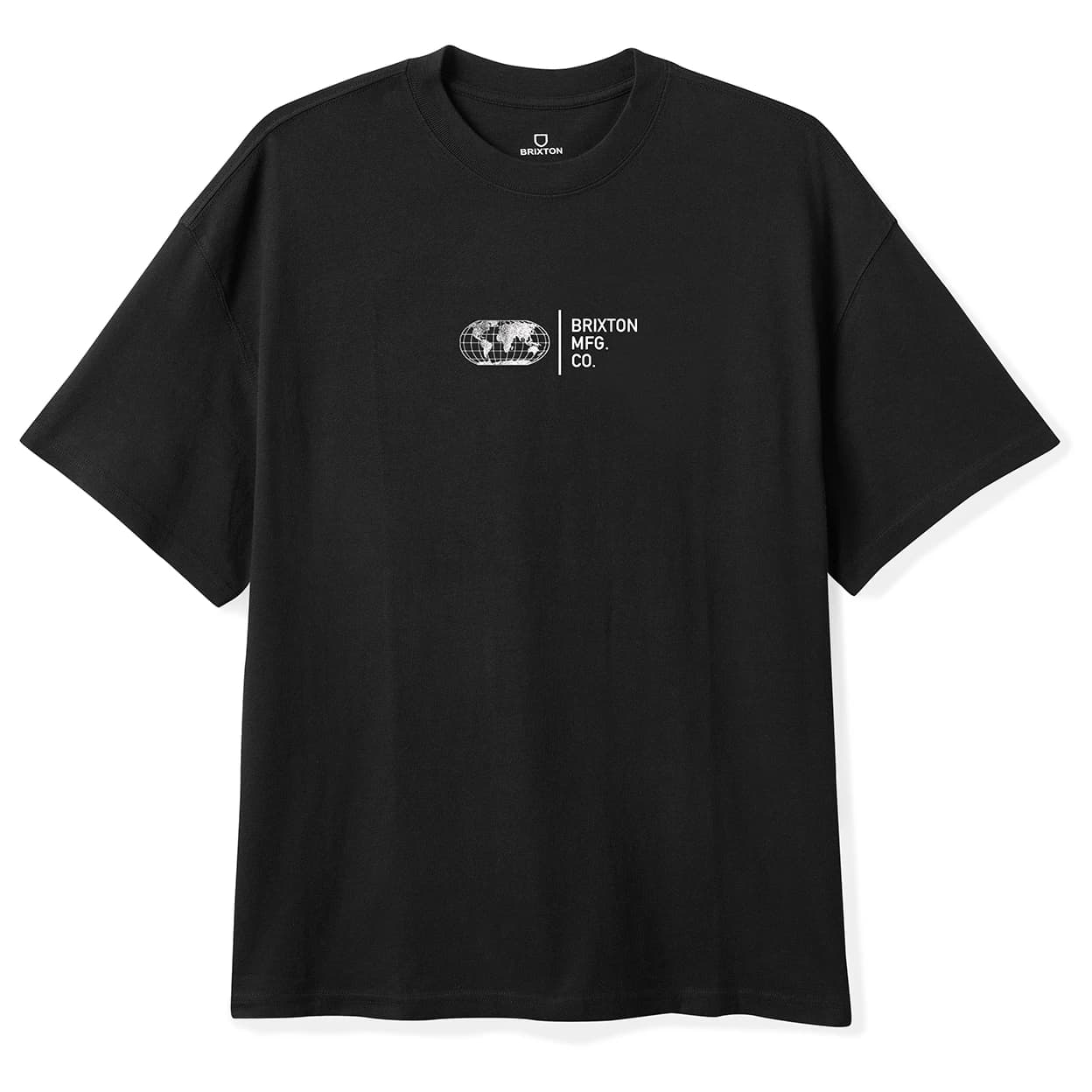 Мъжка тениска Brixton Globe HW Relaxed Tee T-shirt - Black Classic Wash