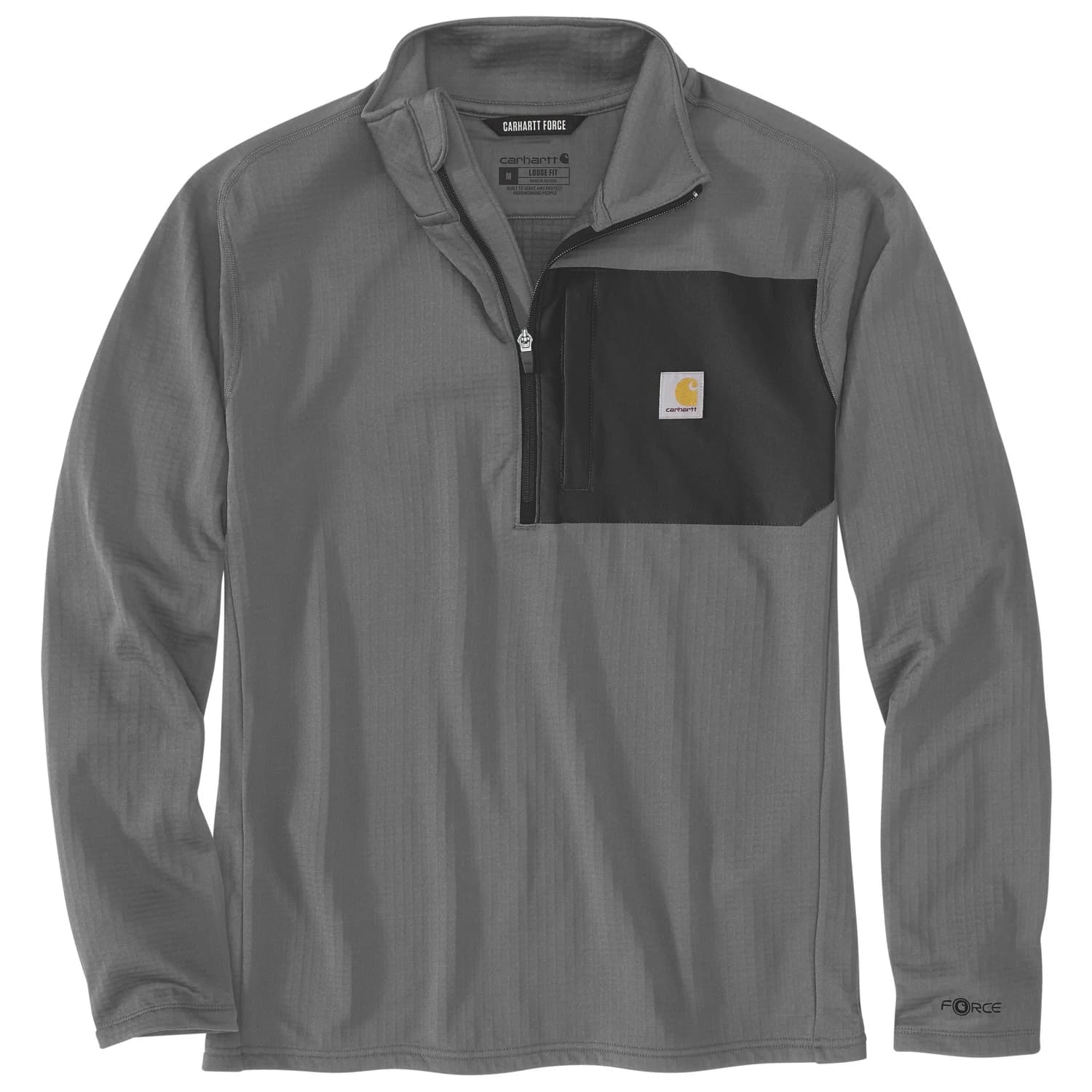 Поларен пуловер Carhartt Mock Neck Half-Zip T-Shirt Longsleeve - Steel