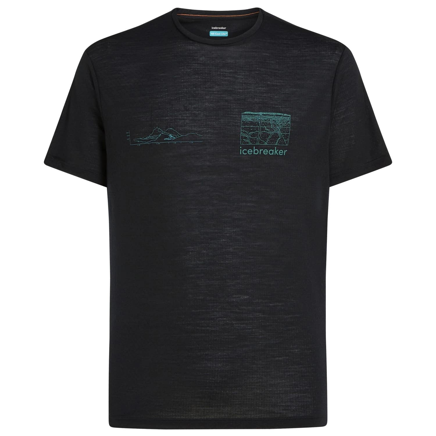 Мъжка мериносова блуза Icebreaker Merino Blend 125 Cool-Lite Sphere S/S Exclusive Merino shirt - Black
