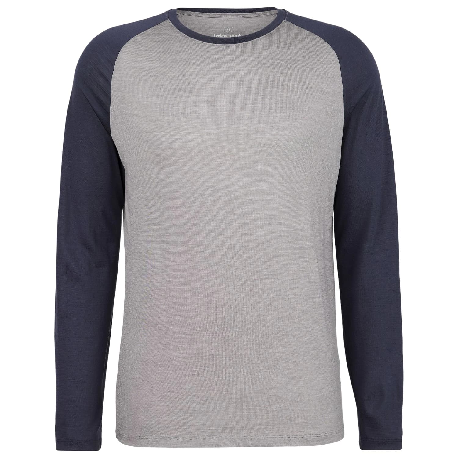 Мъжка мериносова блуза Heber Peak MerinoCool165 EvergreenHe. L/S Merino shirt - Black / Ash Grey / Melange
