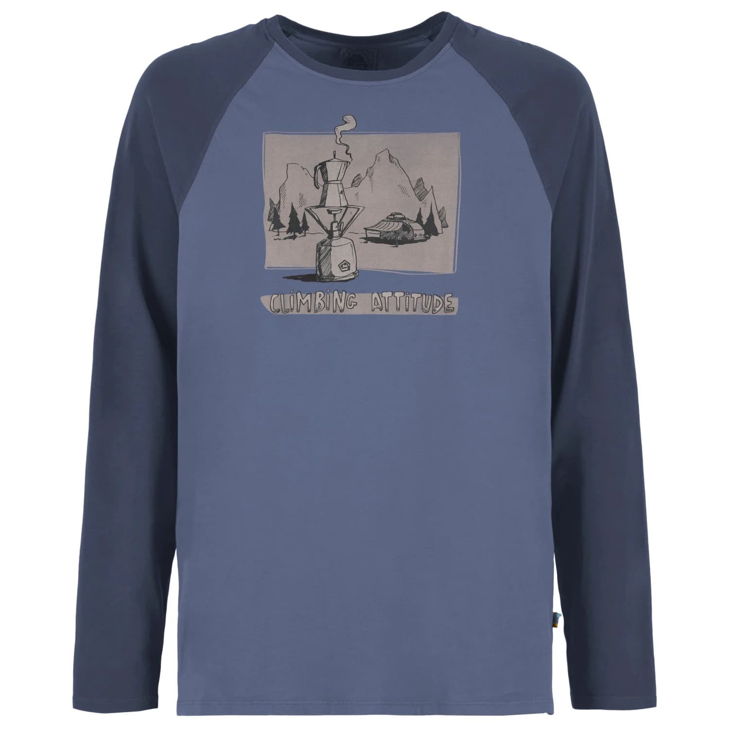 Блуза с дълъг ръкав E9 Long Coffee Longsleeve - Steel Blue