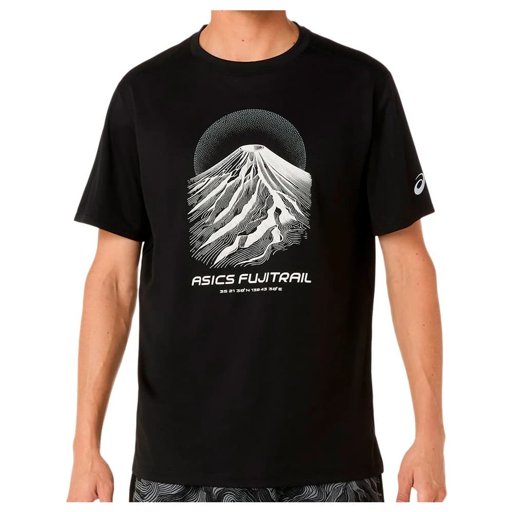 Мъжка тениска Asics Fujitrail Logo S/S Top Running shirt - Performance Black / Cream / Carbon