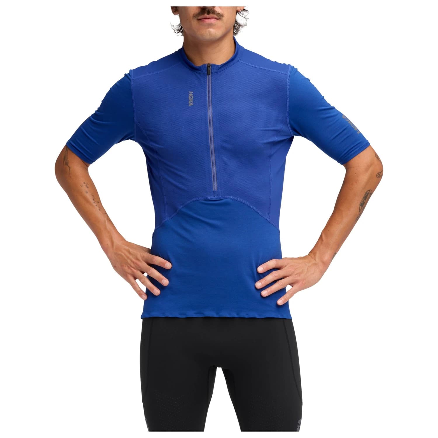 Мъжка тениска HOKA Skybreeze Short Sleeve Zip Running shirt - Ultramarine