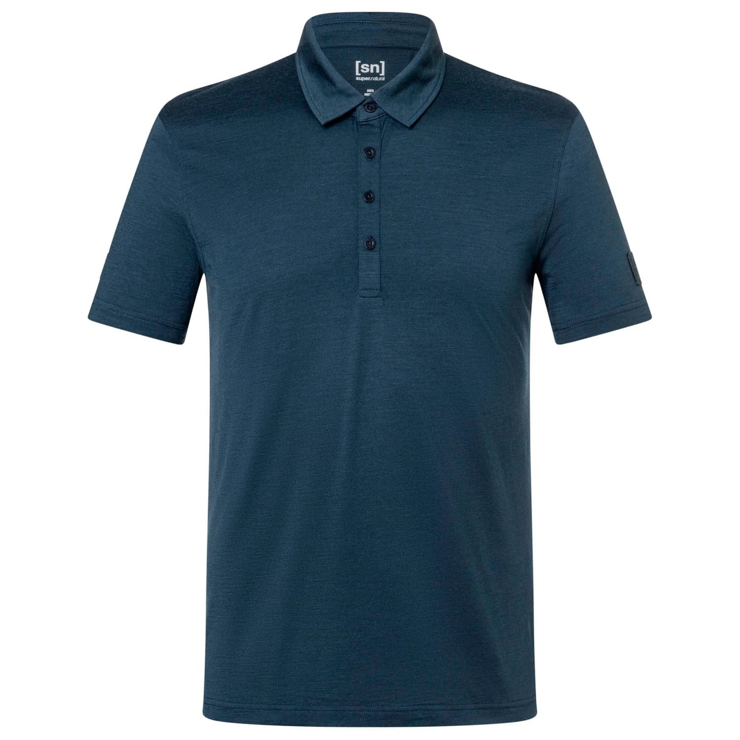 Мъжка мериносова блуза super.natural Bio Jersey Polo Merino shirt - Blueberry