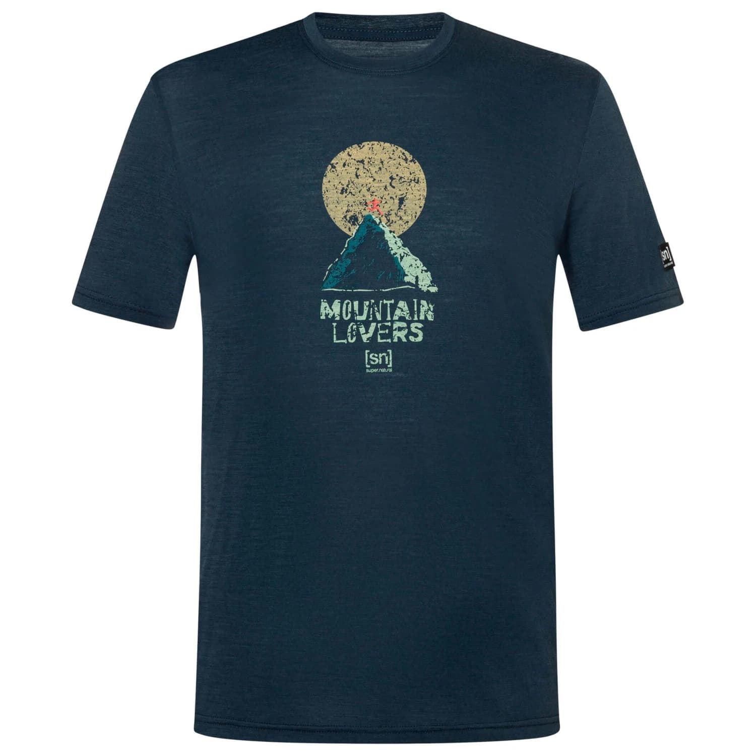 Мъжка мериносова блуза Super.natural No Map Tee Merino shirt - Blueberry / Various