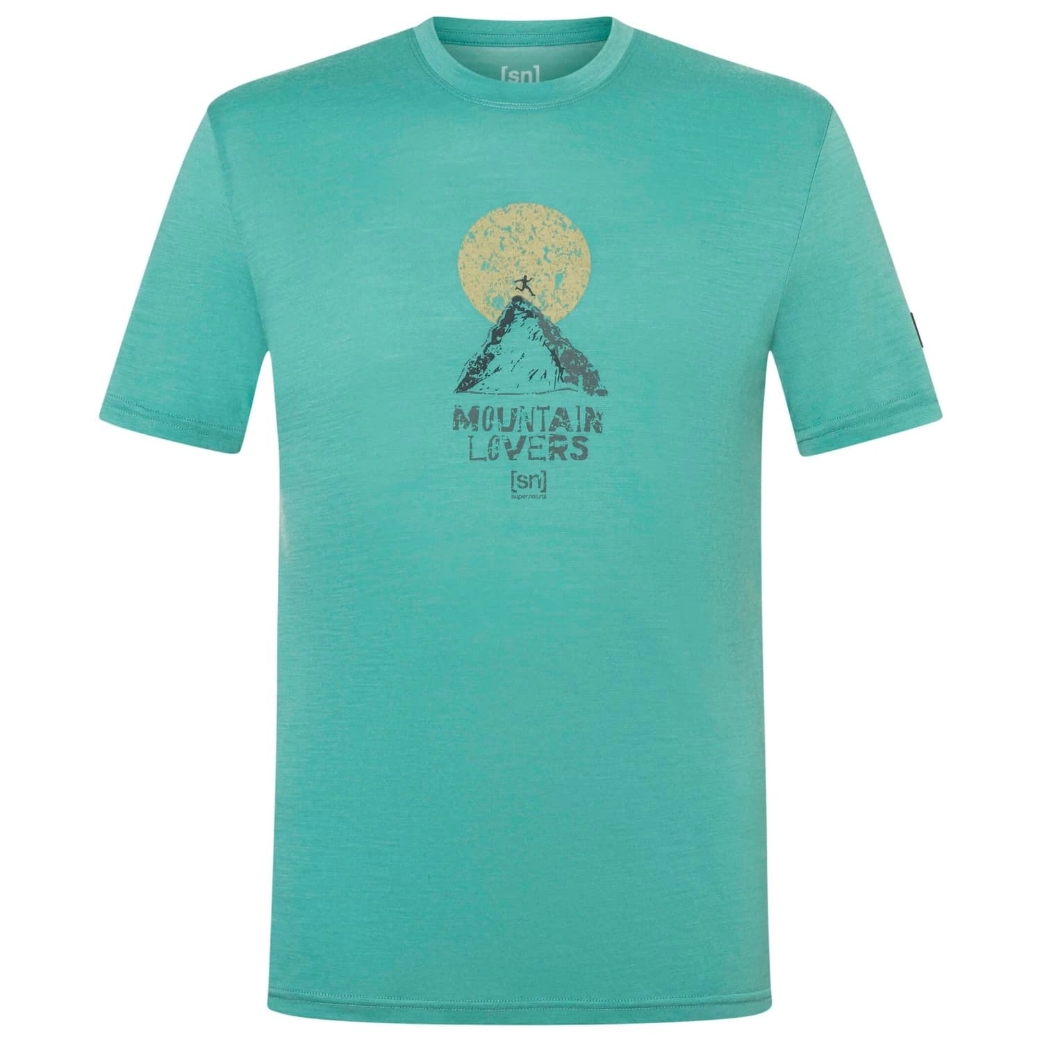 Мъжка мериносова блуза Super.natural No Map Tee Merino shirt - Lagoon Green / Various