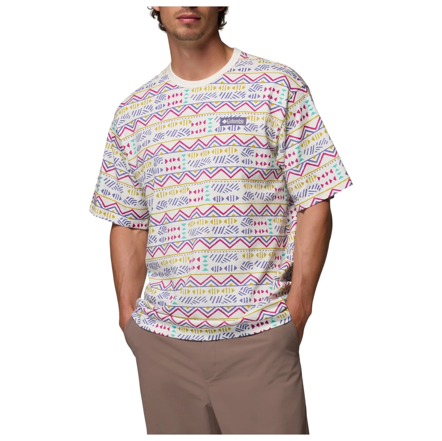 Мъжка тениска Columbia CSC Heavyweight Printed Tee T-shirt - Sea Salt / Horizons