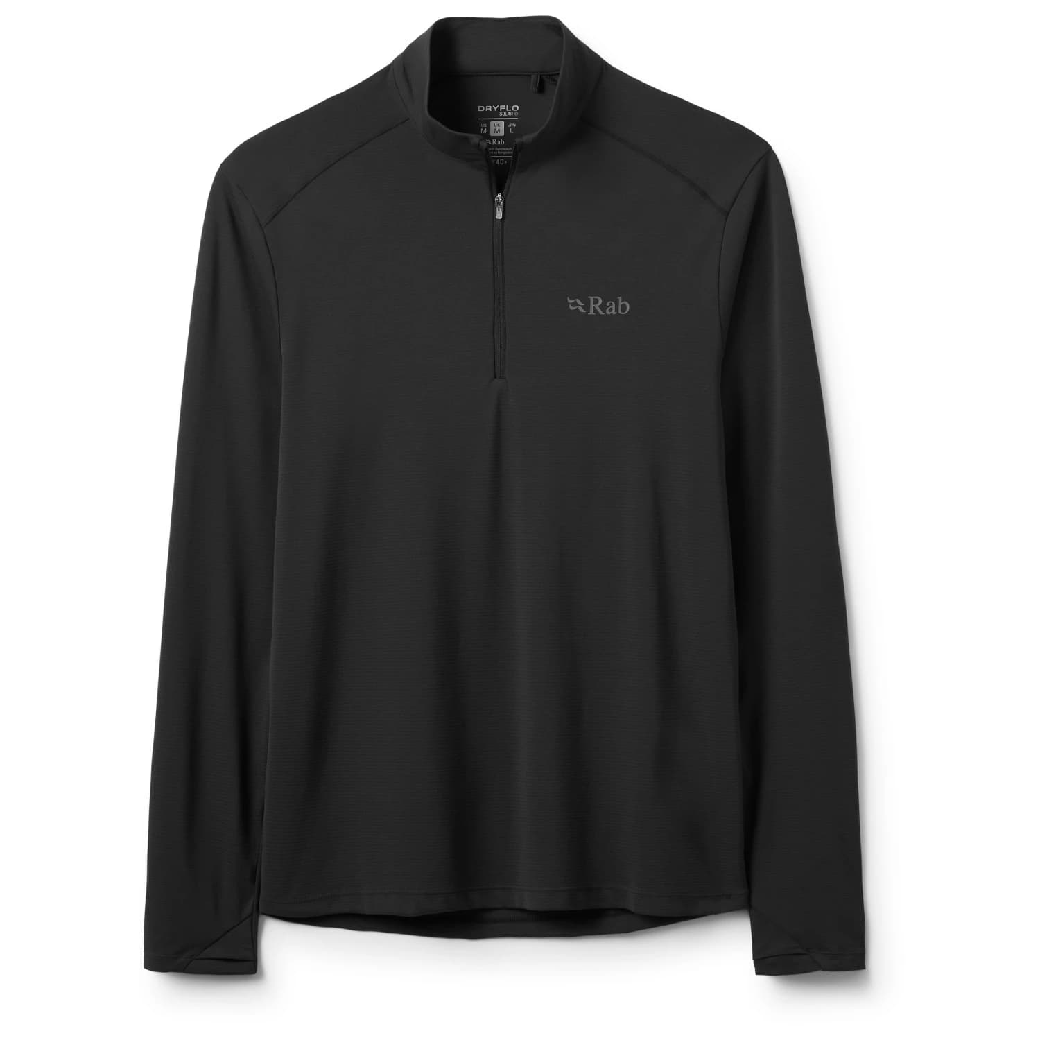 Мъжка спортна тениска Rab Force L/S Zip Sport shirt - Black