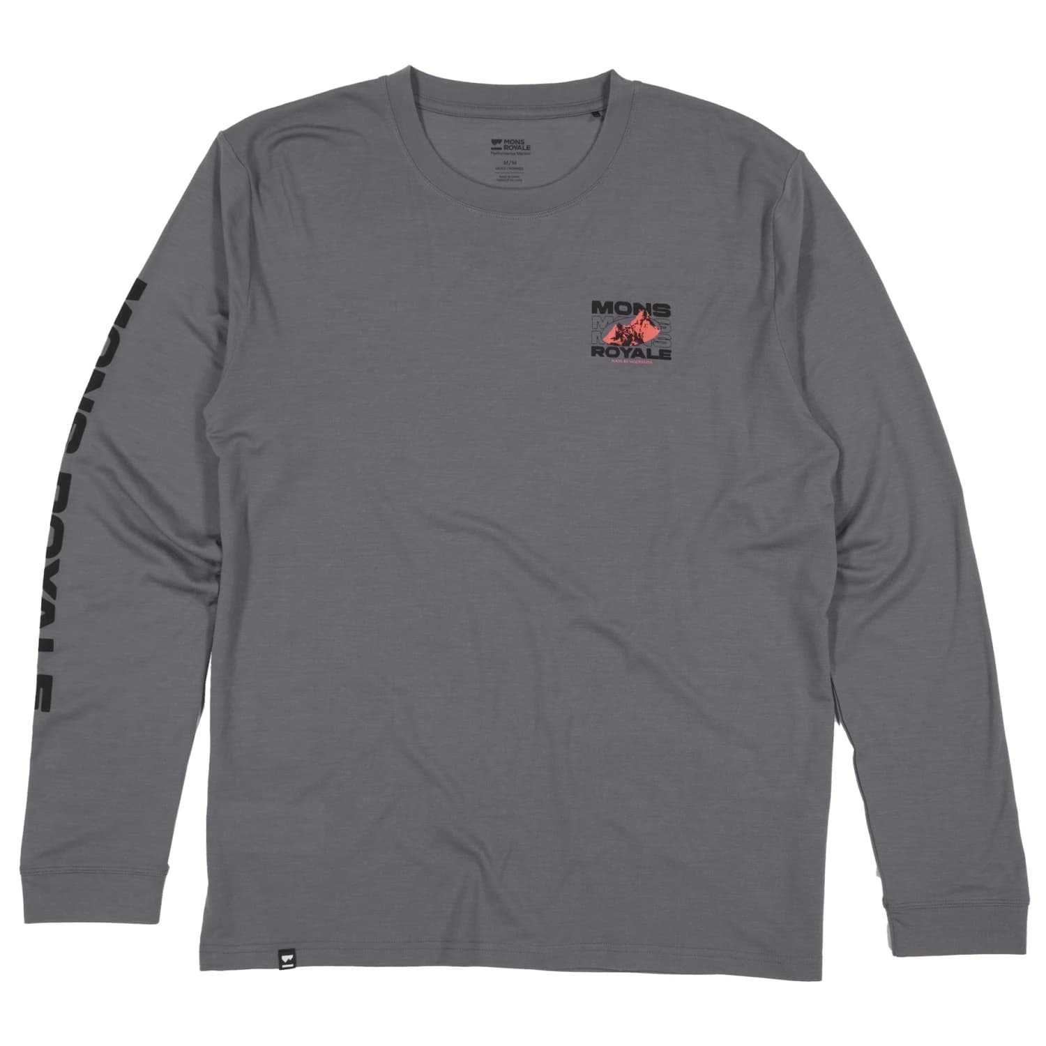 Мериносова блуза Mons Royale Icon Merino Long Sleeve Merino shirt - Steel Grey