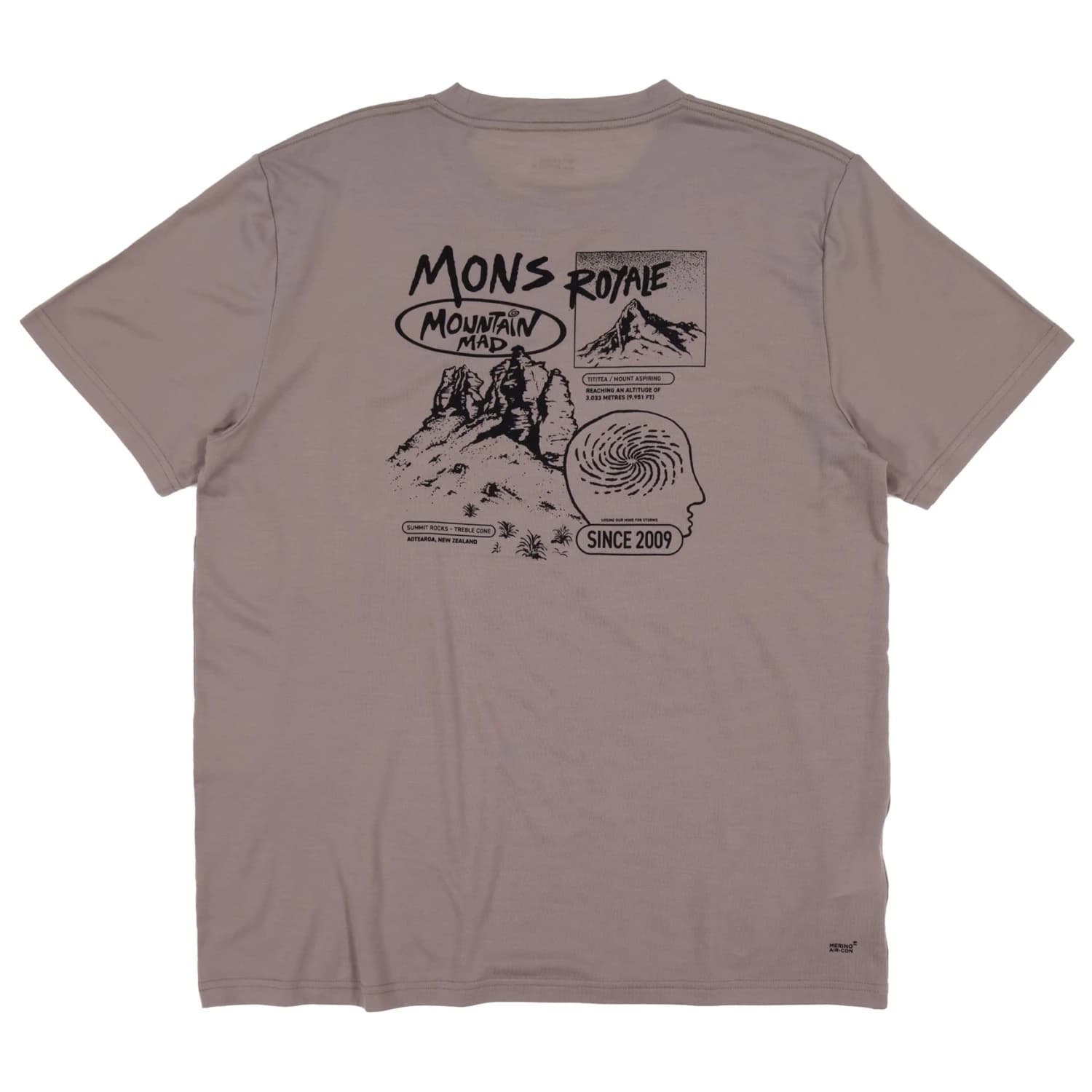 Мериносова блуза Mons Royale Icon Merino T-Shirt Merino shirt - Cinder / Mountain Mad