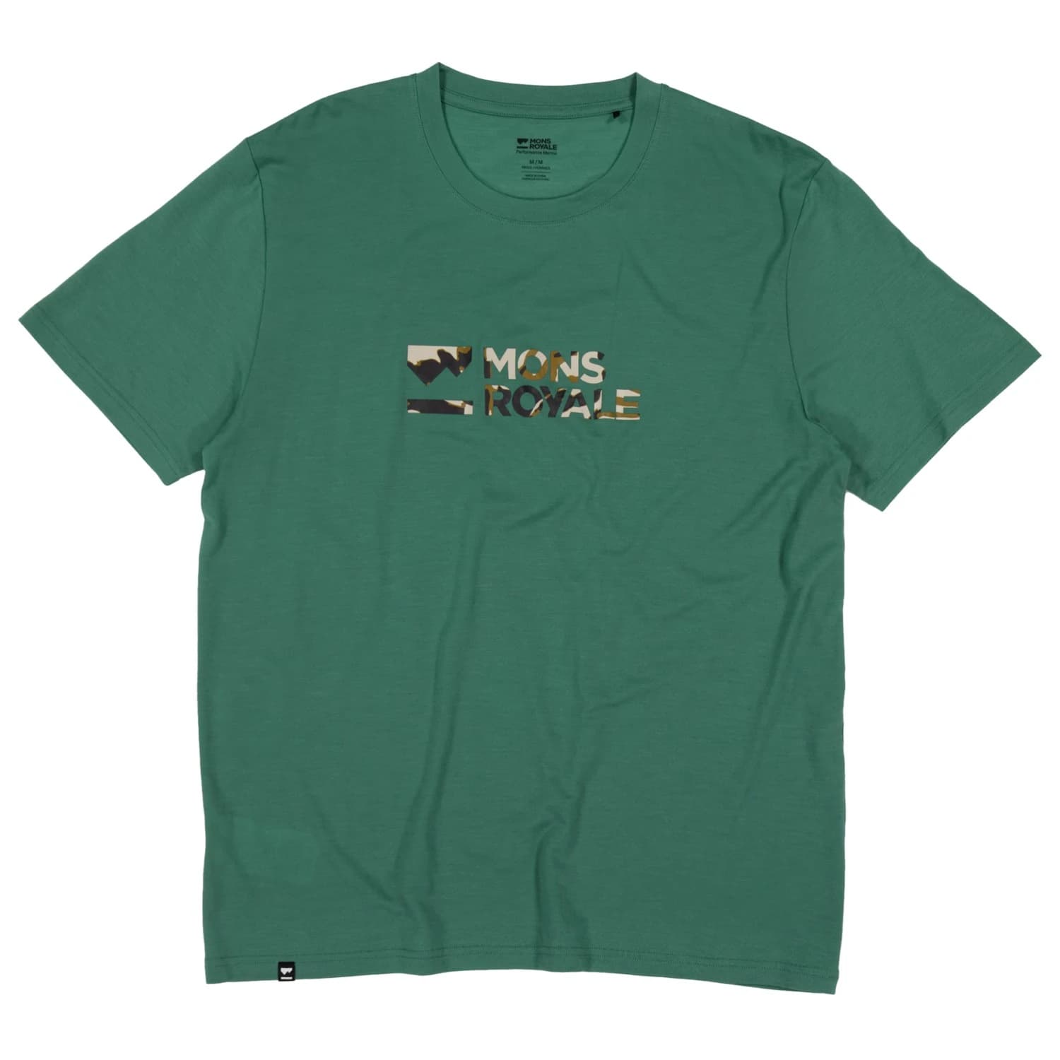 Мъжка мериносова блуза Mons Royale Icon Merino T-Shirt Merino shirt - Deep Jade / Print