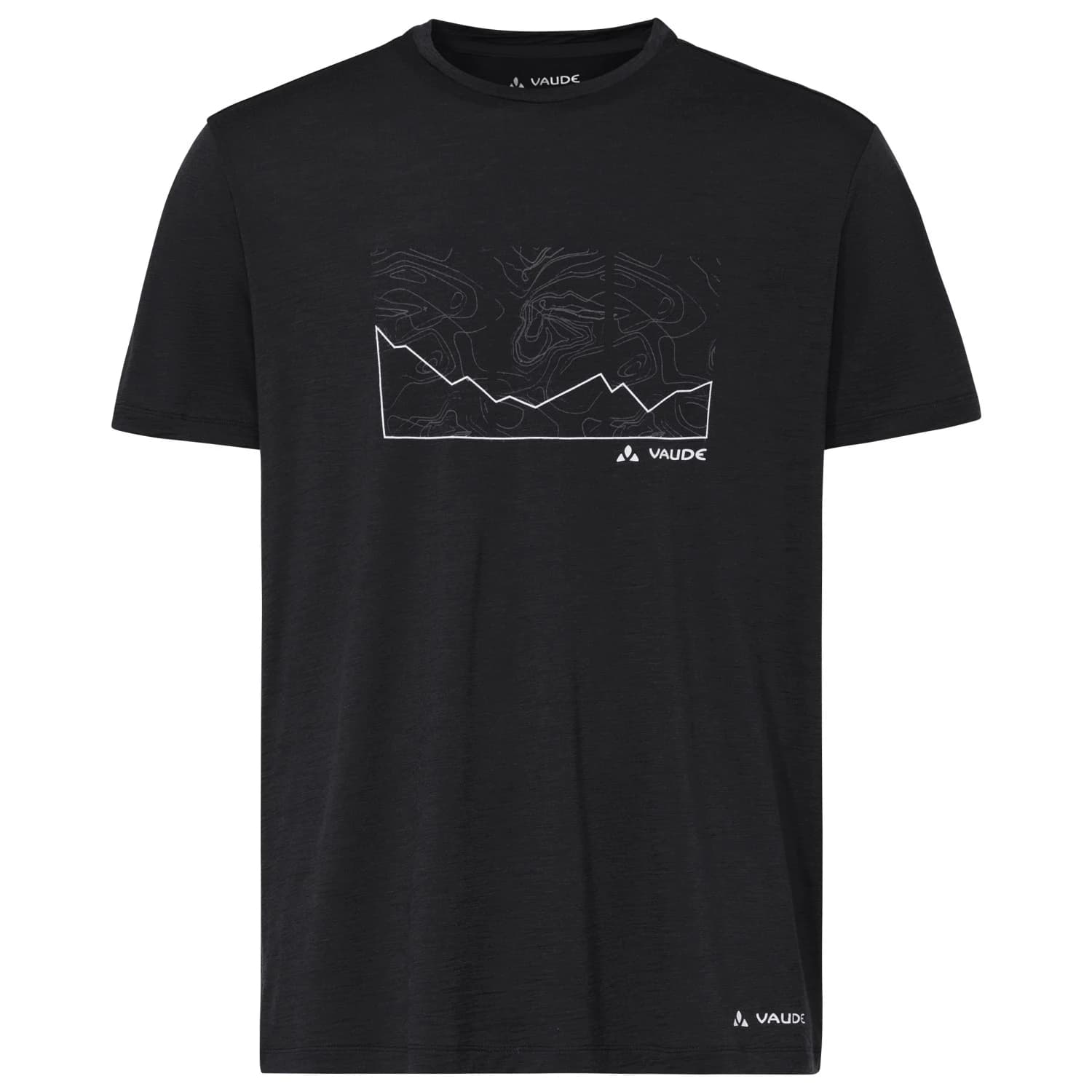 Мъжка мериносова блуза Vaude Tekoa Wool T-Shirt Merino shirt - Black