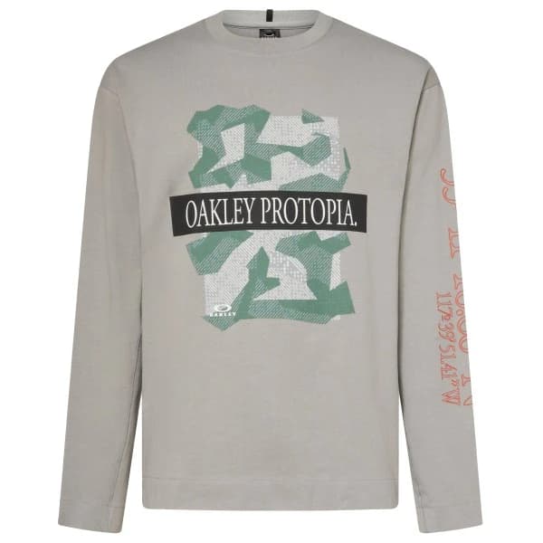 Мъжка блуза с дълъг ръкав Oakley MTN Ridge L/S Tee Longsleeve - Cement