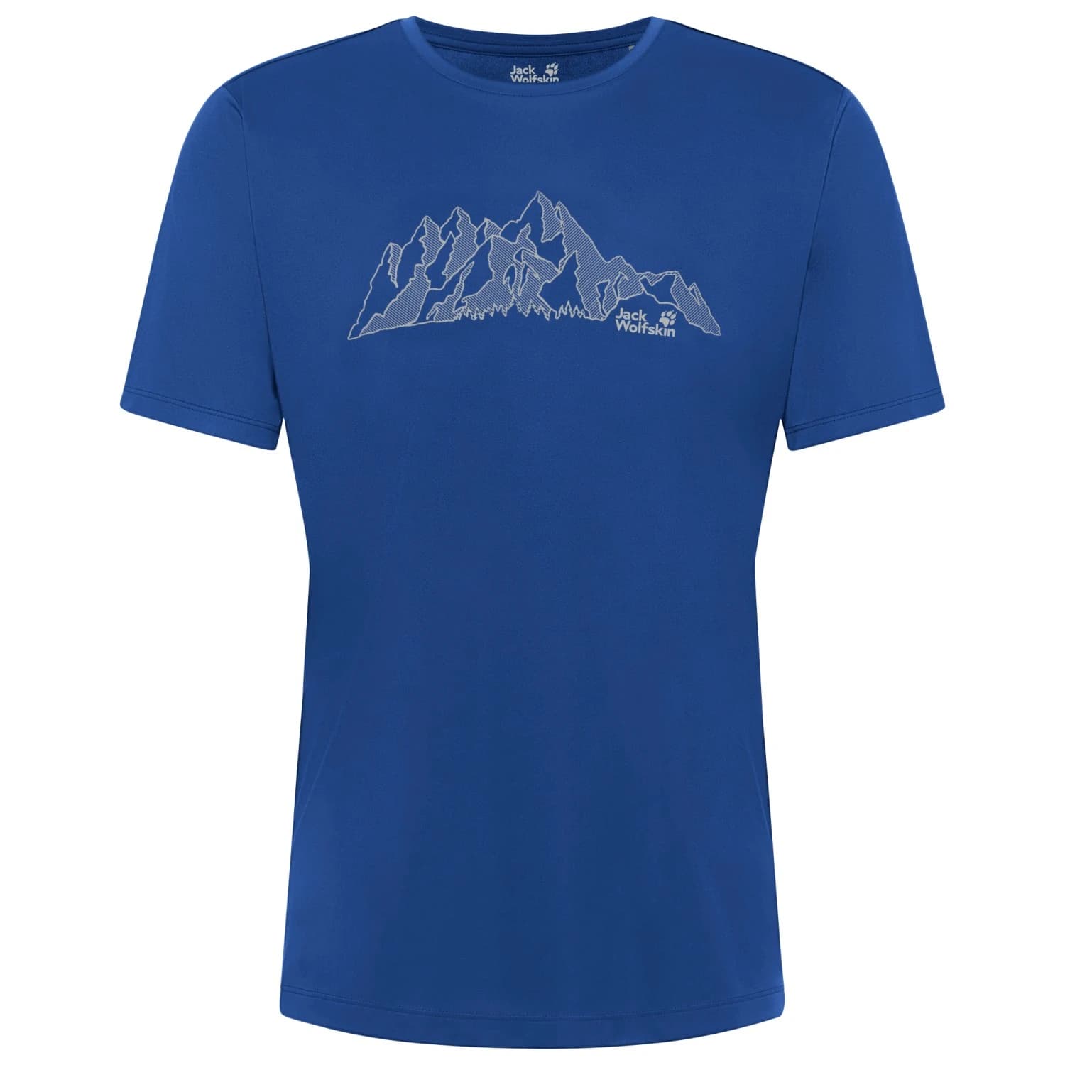 Мъжка спортна тениска Jack wolfskin Peak Graphic T-Shirt Sport shirt - New Mountain Blue Orchid