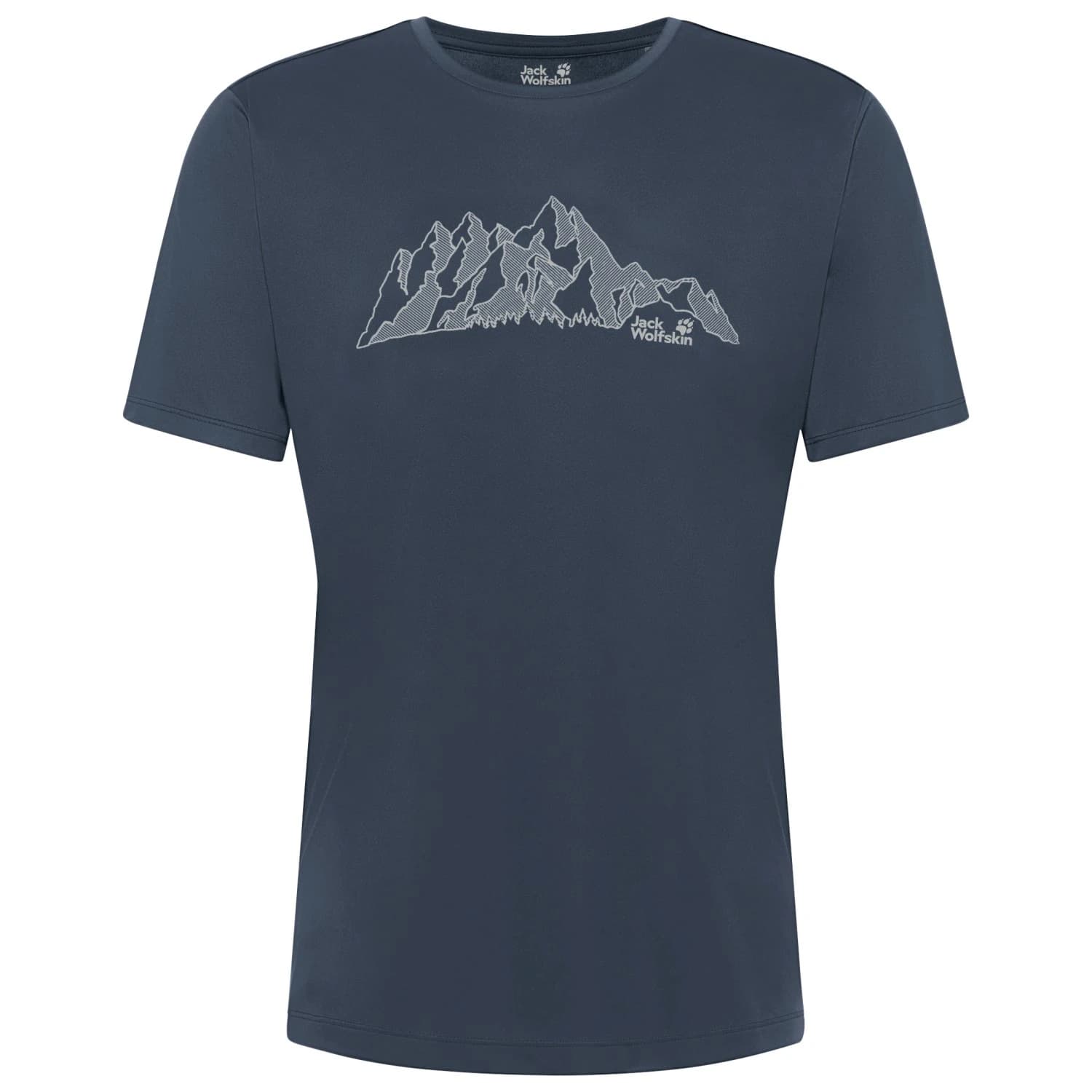 Мъжка спортна тениска Jack wolfskin Peak Graphic T-Shirt Sport shirt - New Mountain Midnight Sky