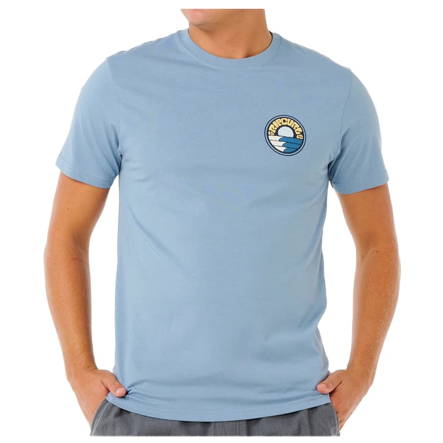Мъжка тениска Rip Curl Pacific Rinse Stacked Tee T-shirt - Faded Denim