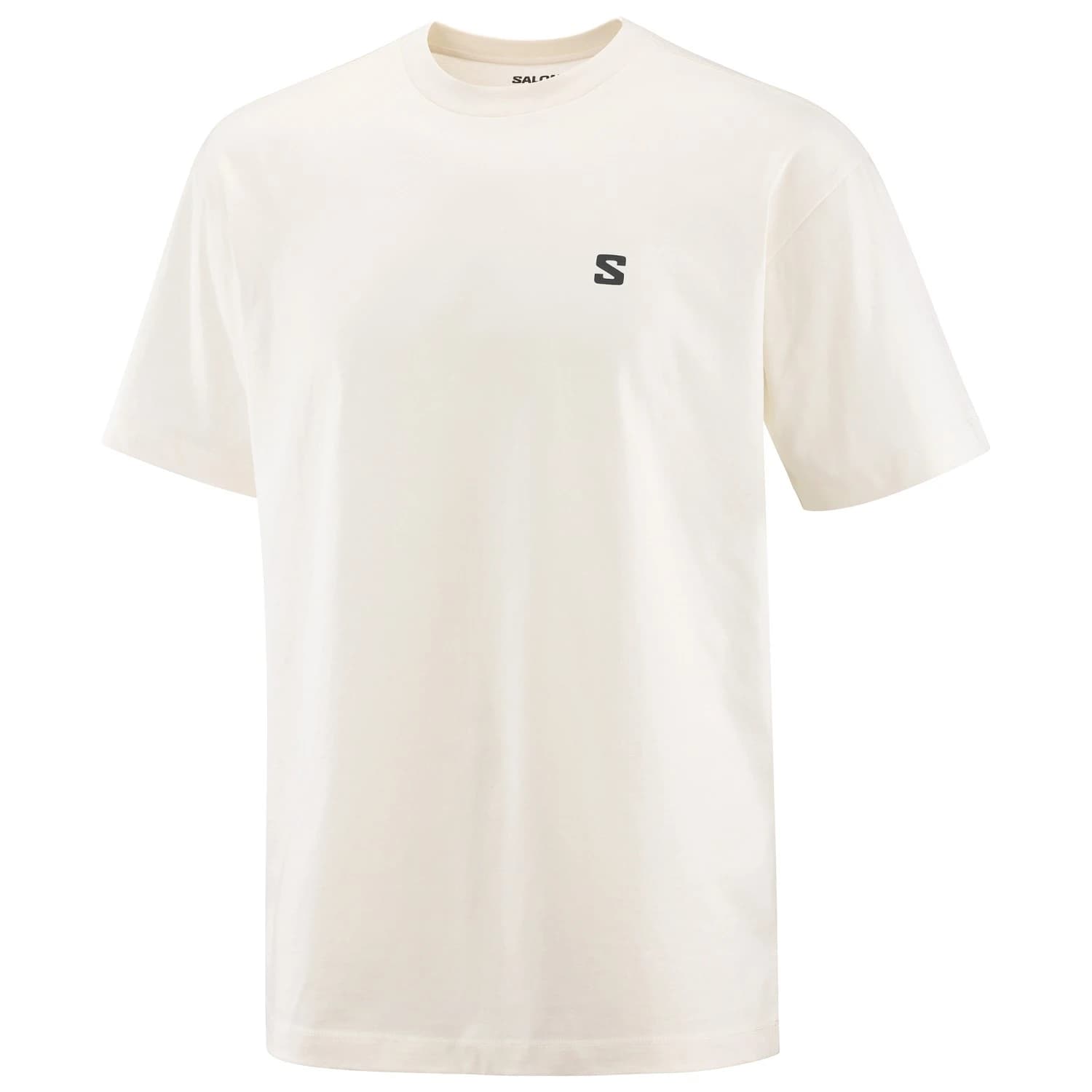 Мъжка тениска Salomon Round Logo Graph T-shirt - Whisper White