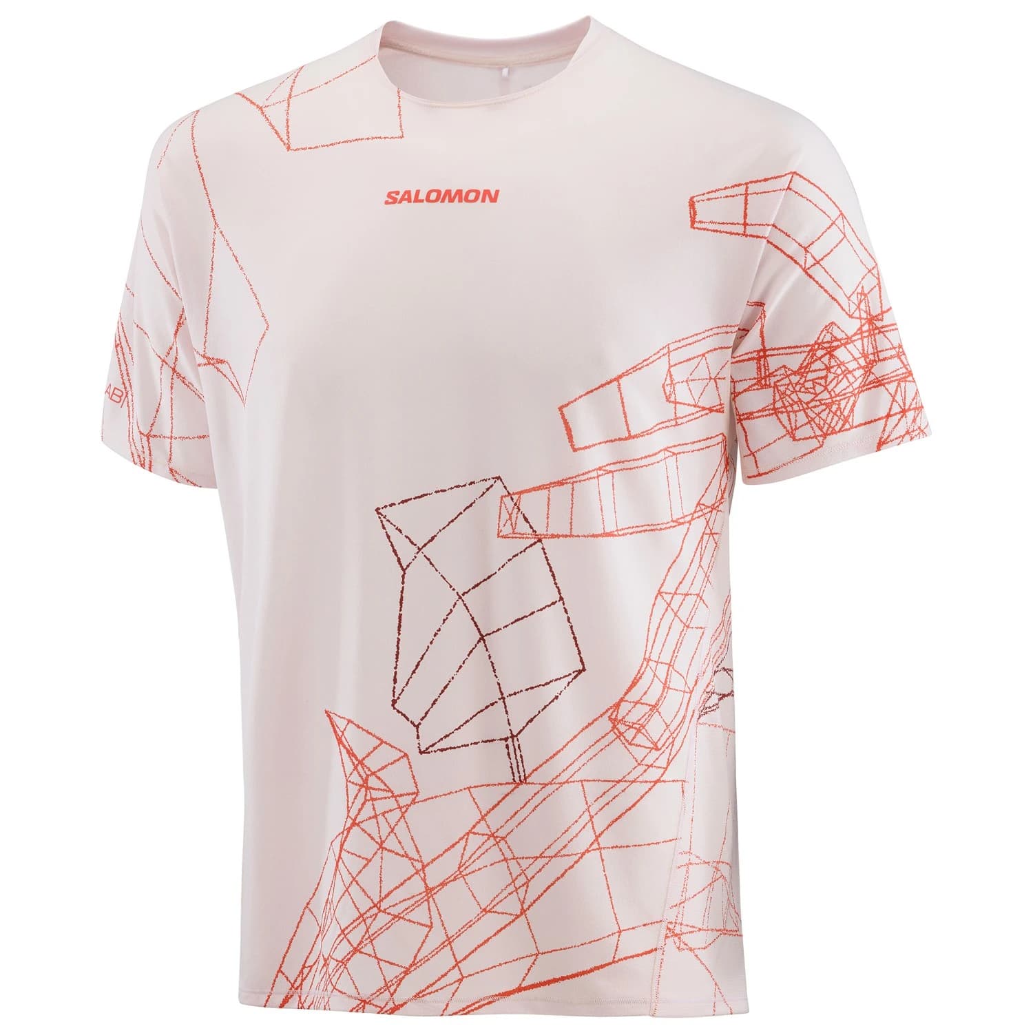 Мъжка тениска Salomon S/Lab Speed Tee Running shirt - Lilac Ash / Fiery Red