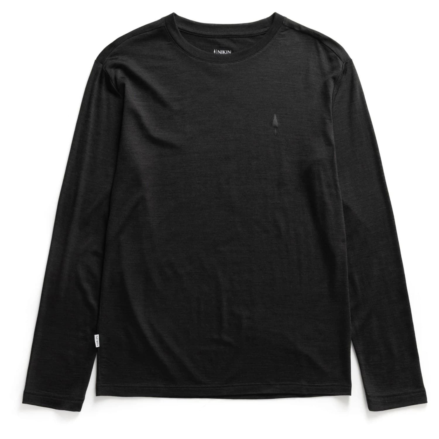 Мериносова блуза Nikin TreeShirt Longsleeve Wool Slim Merino shirt - Dark Anthracite Melange