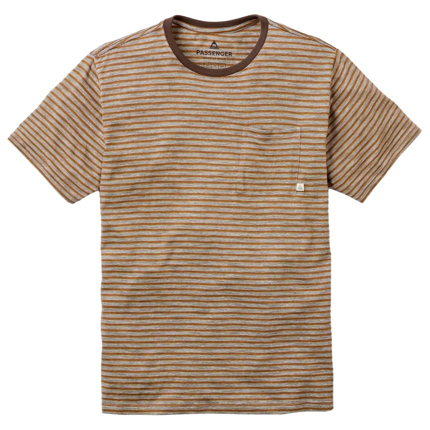 Мъжка тениска Passenger Sunscape Stripe Pocket T-Shirt - Birch