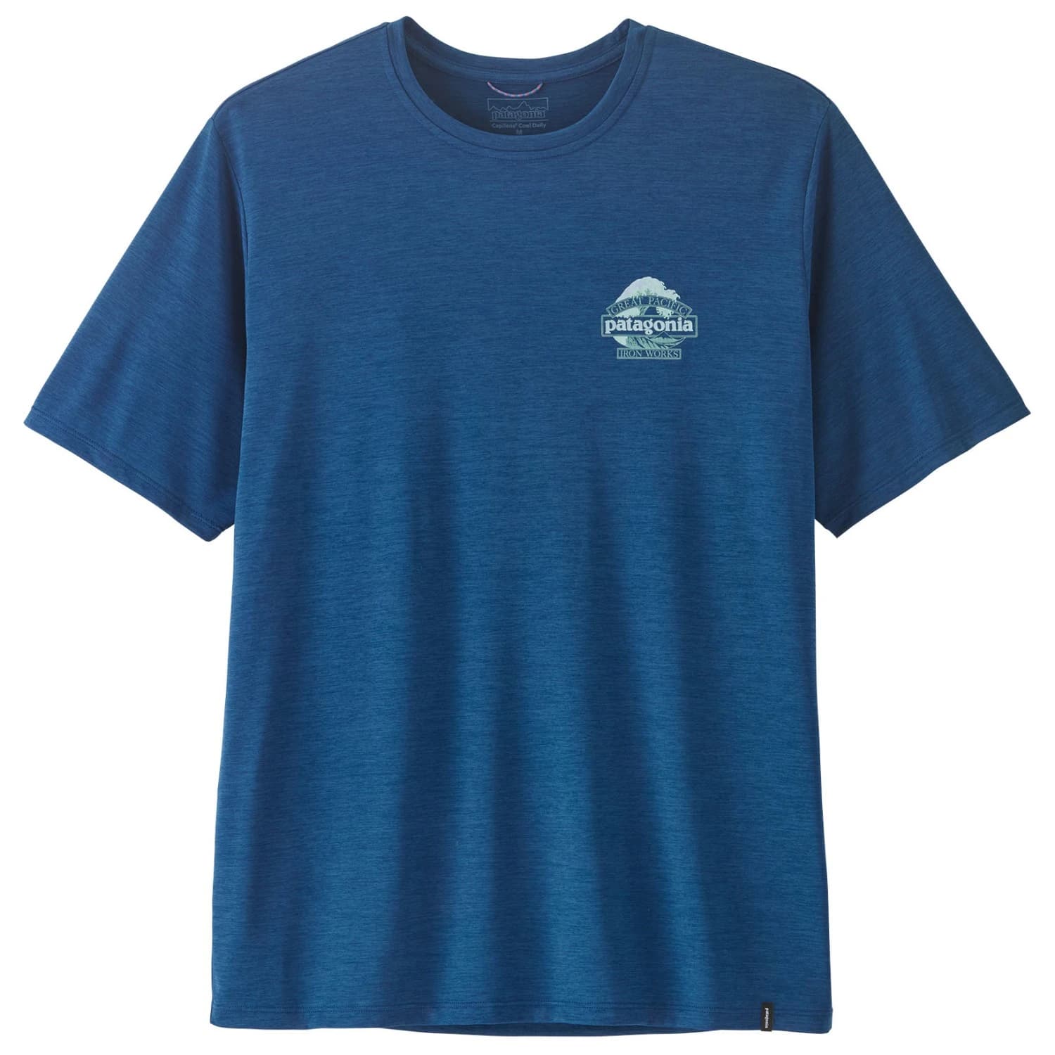 Мъжка спортна тениска Patagonia Cap Cool Daily Shirt Great Waves Sport shirt - Clement Blue / Light Clement Blue X-Dye