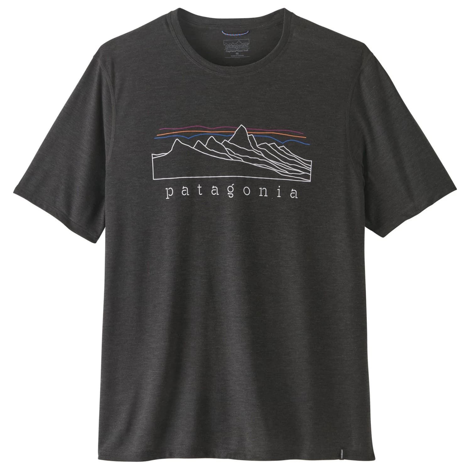 Мъжка спортна тениска Patagonia Cap Cool Trail Shirt Stratapeaks Sport shirt - Ink Black