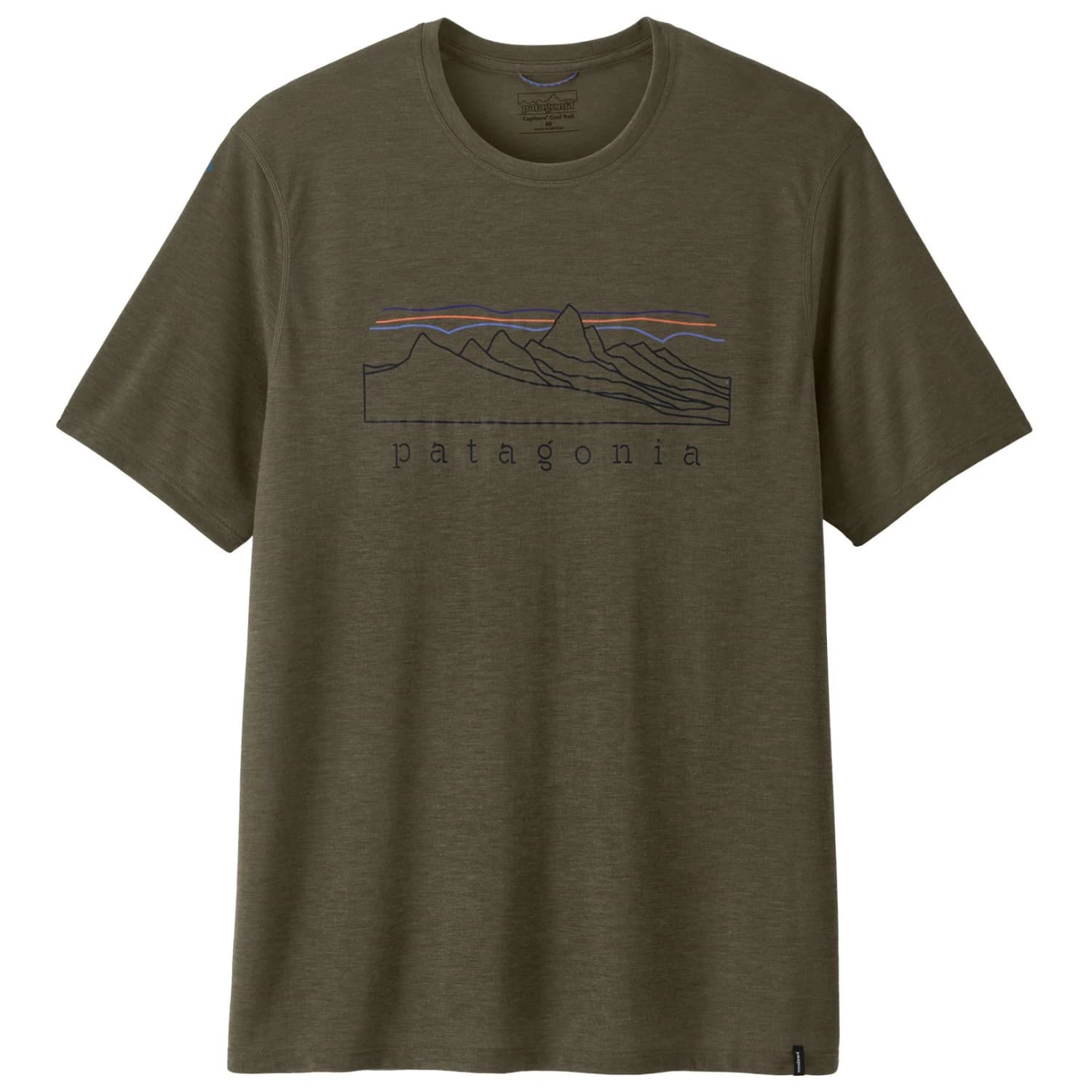 Мъжка спортна тениска Patagonia Cap Cool Trail Shirt Stratapeaks Sport shirt - Basin Green