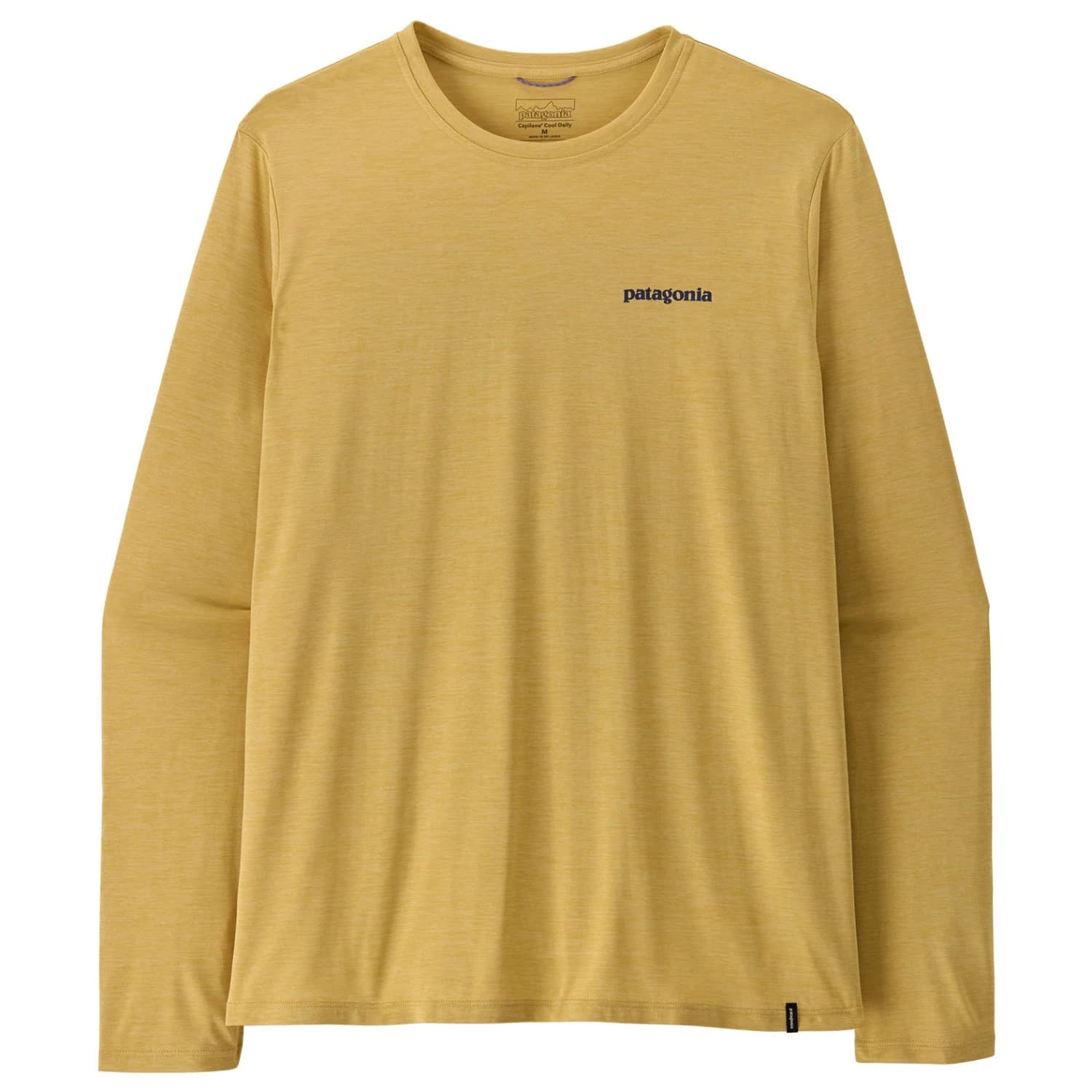 Мъжка спортна тениска Patagonia L/S Cap Cool Daily Shirt Boardshort Logo Sport shirt - Limestone Yellow / Light Limestone Yellow X-Dye