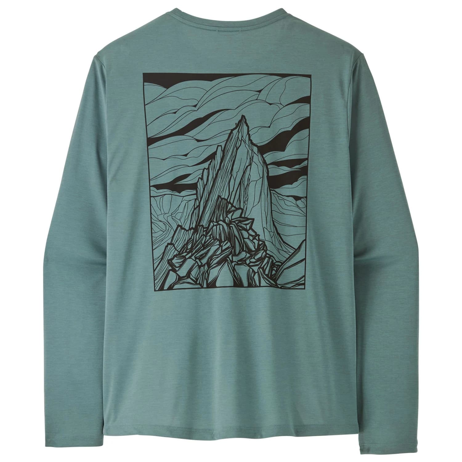 Мъжка спортна тениска Patagonia L/S Cap Cool Daily Shirt Cloud Crag Sport shirt - Blue Sage / Light Blue Sage X-Dye