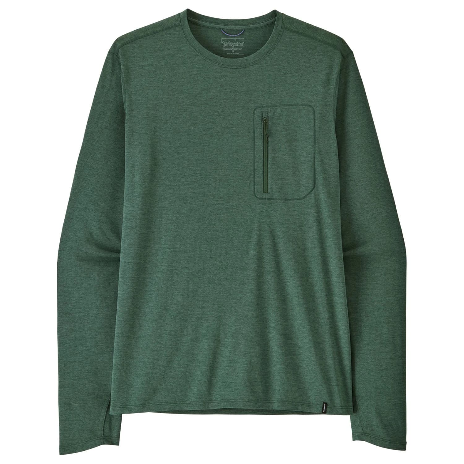 Мъжка спортна тениска Patagonia L/S Cap Cool Sun Shirt Sport shirt - Canopy Green / Light Canopy Green X-Dye