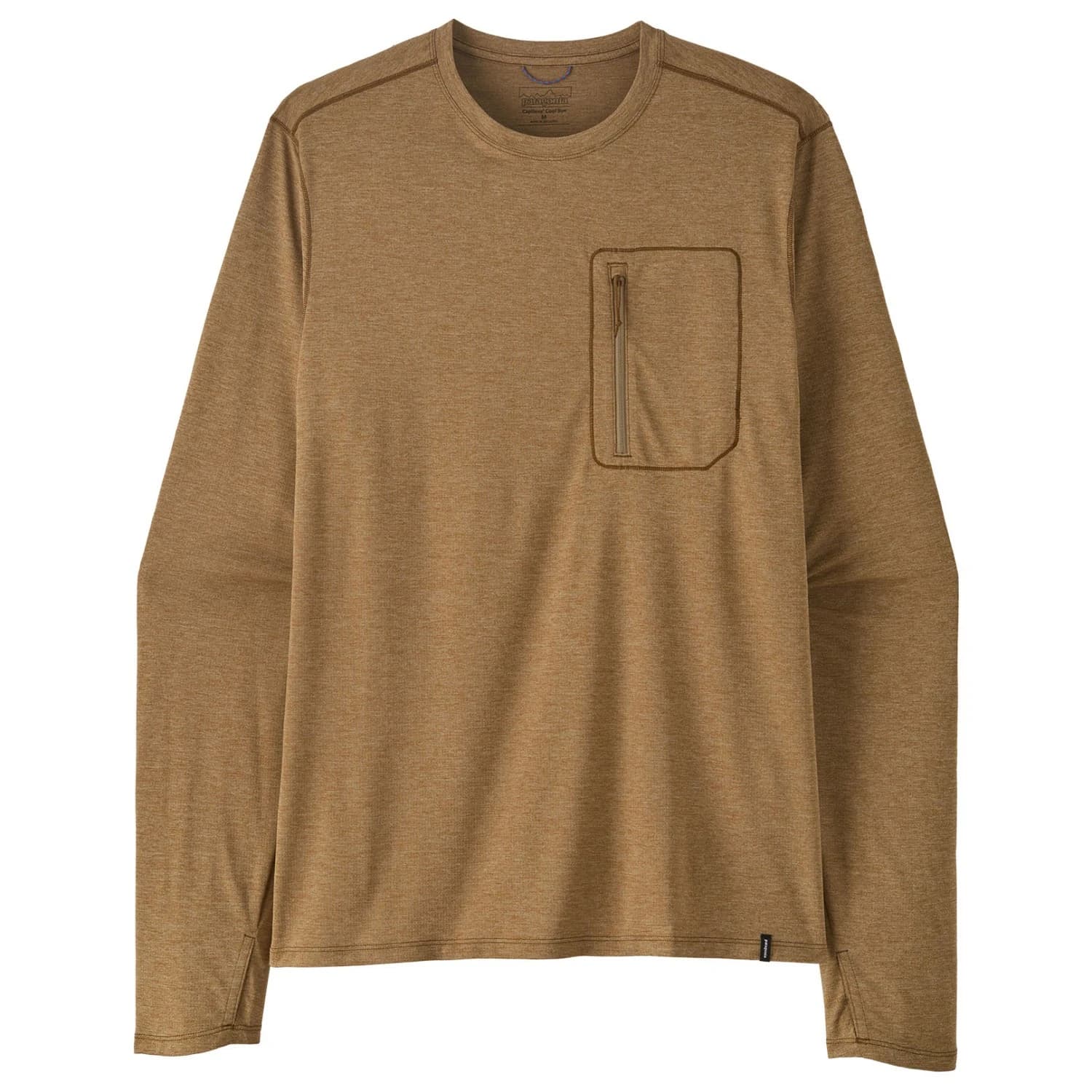 Мъжка спортна тениска Patagonia L/S Cap Cool Sun Shirt Sport shirt - Wolf Brown / Classic Tan X-Dye