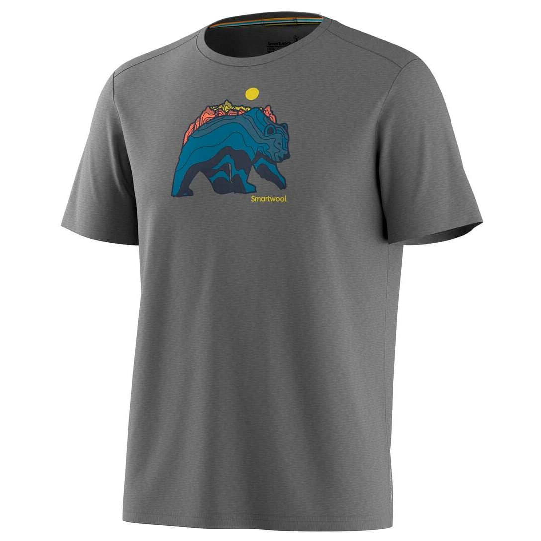 Мериносова блуза Smartwool Bear Strata Active Short Sleeve Merino shirt - Light Gray Heather