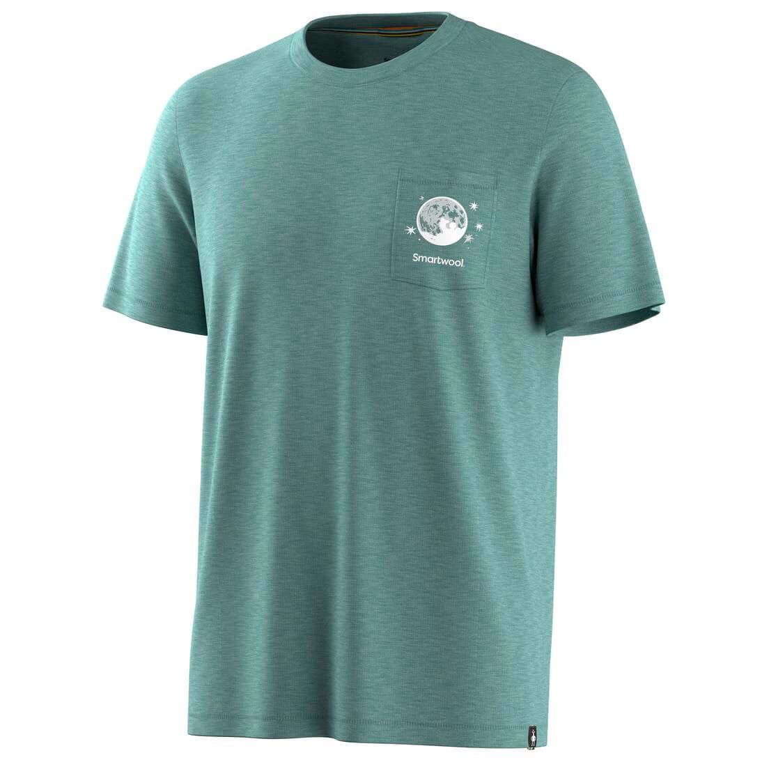 Мериносова блуза Smartwool Merino Hemp Blend Peak Pints Short Merino shirt - Dusty Teal