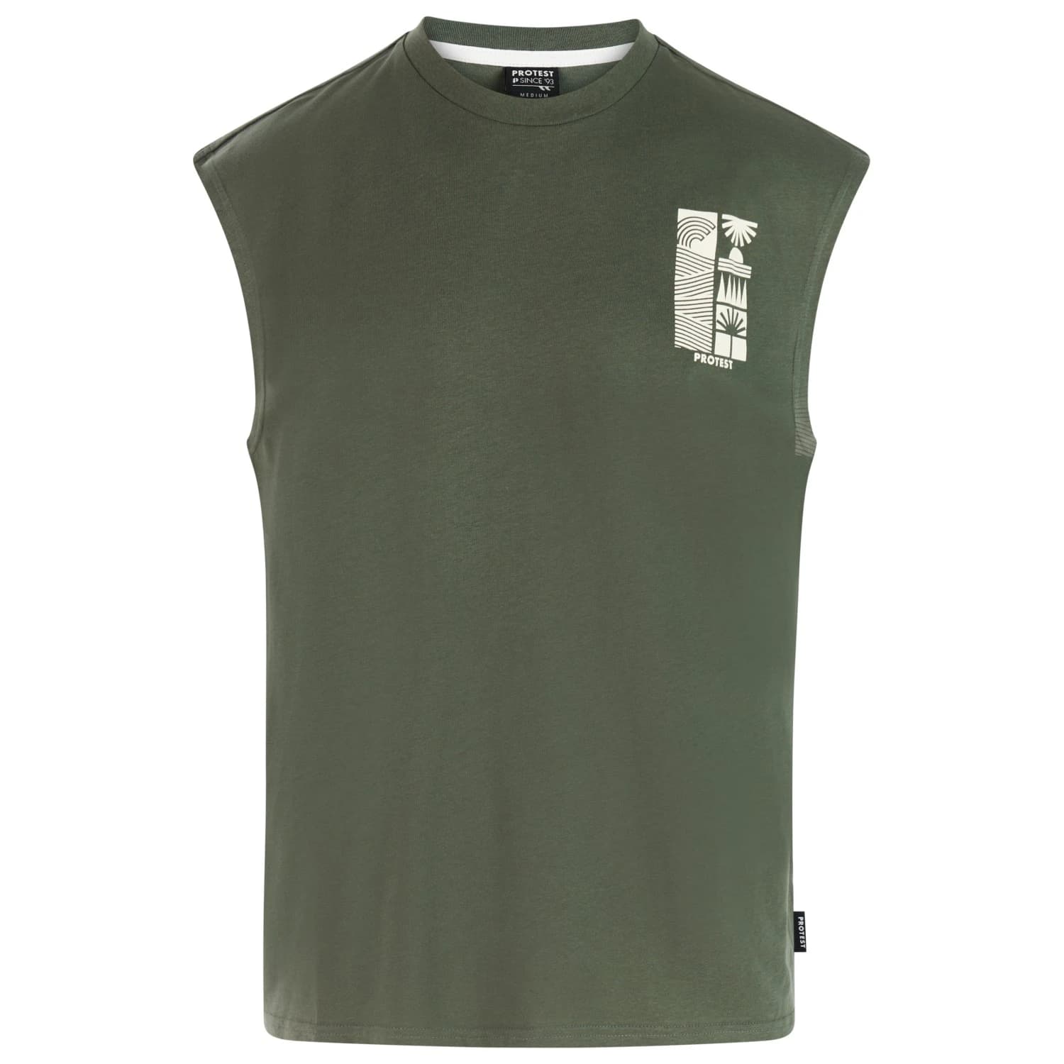 Мъжки потник с широка презрамка Protest PRTDilston Tank top - Thyme
