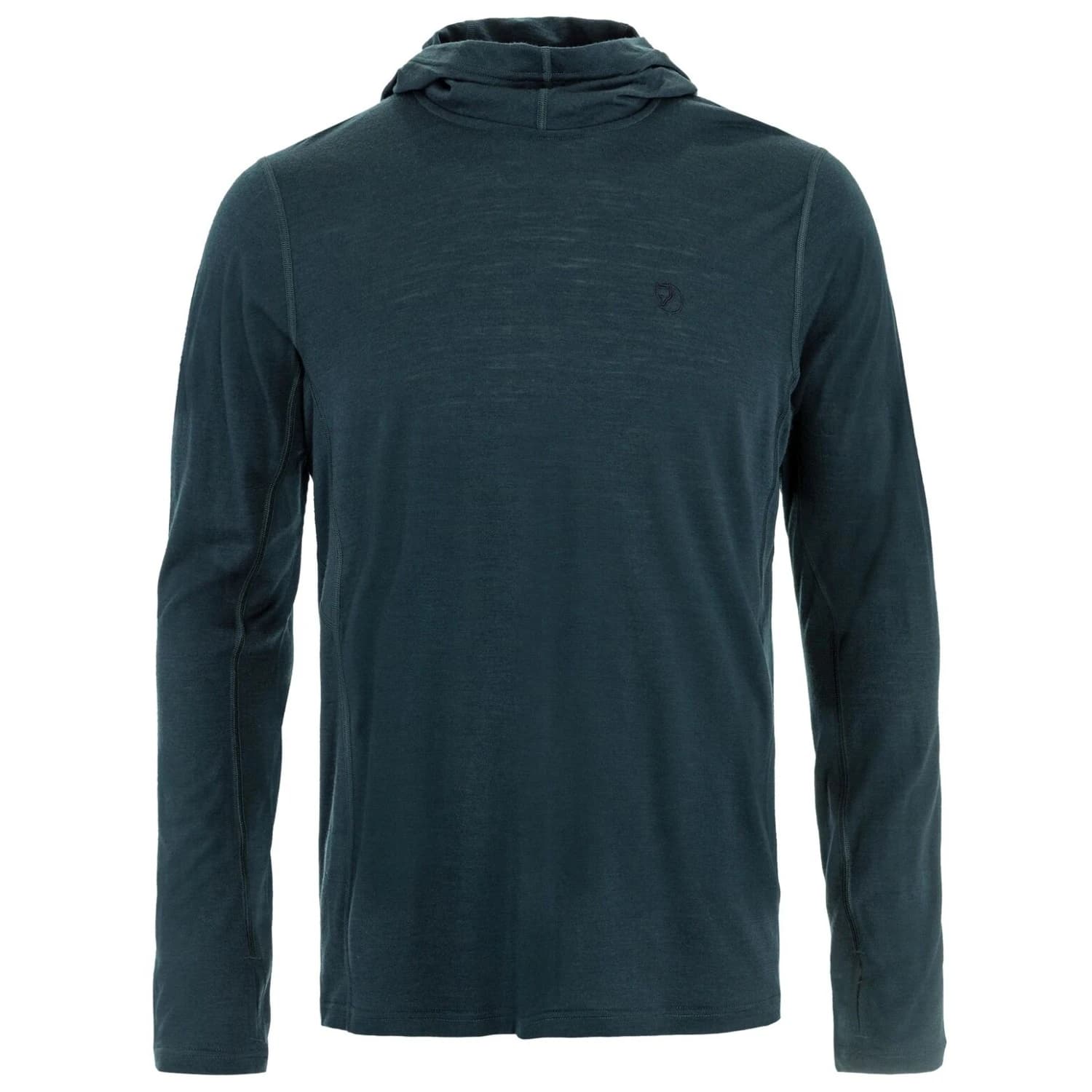 Мъжка мериносова блуза Fjällräven Abisko Wool Hoodie Merino shirt - Dark Navy