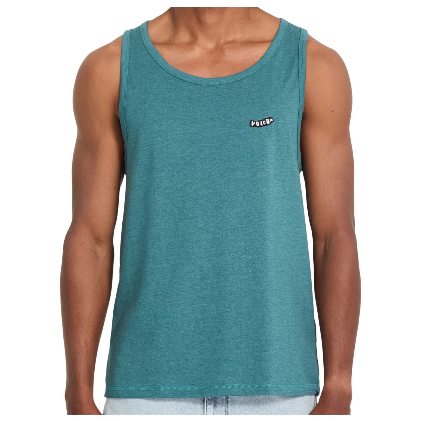 Мъжки потник с широка презрамка Volcom Pistol Stone Heather Tank Top - Rifle Green