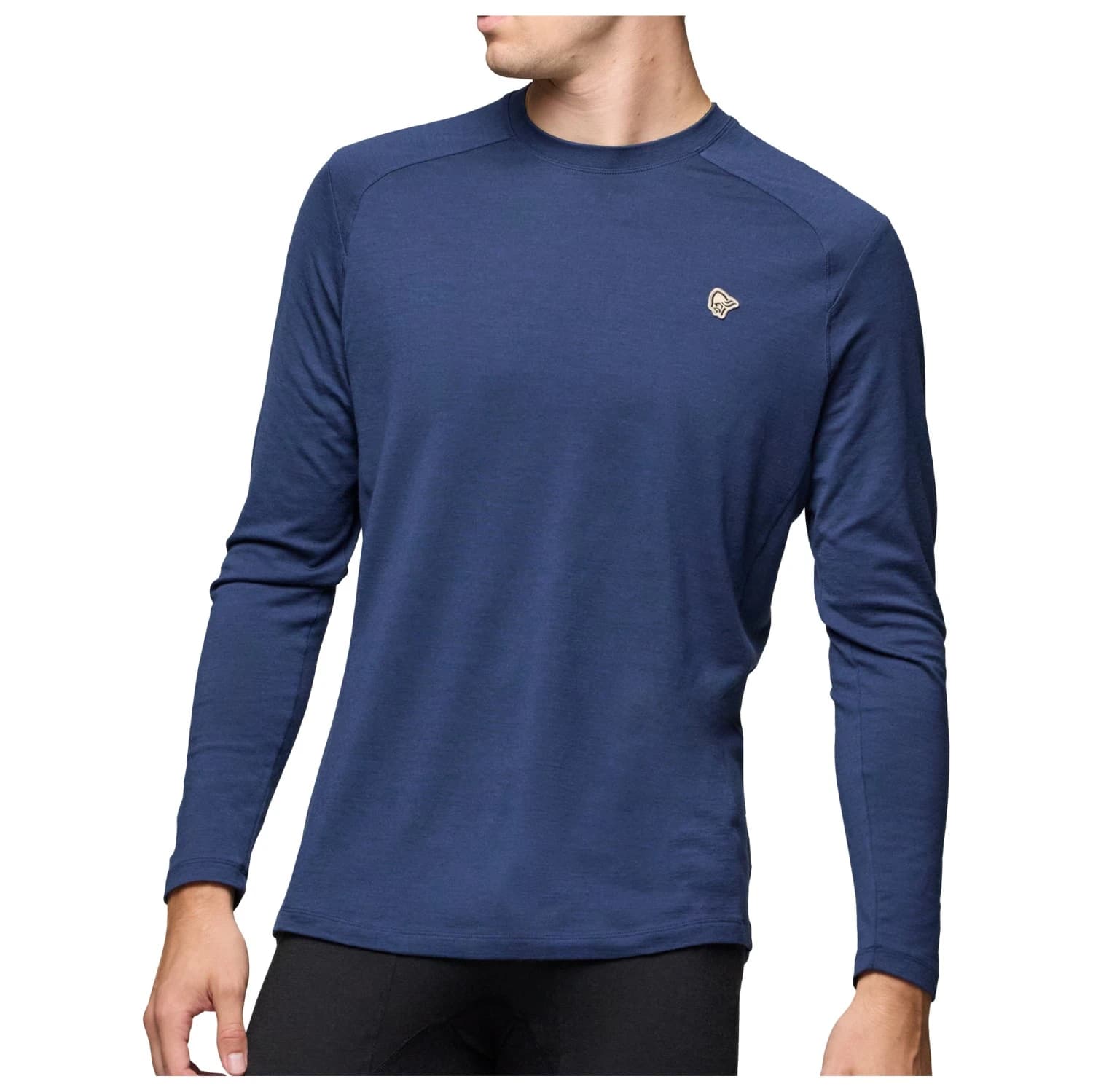 Мъжка мериносова блуза Norrøna Femund PureUll L/S Merino shirt - Indigo Night