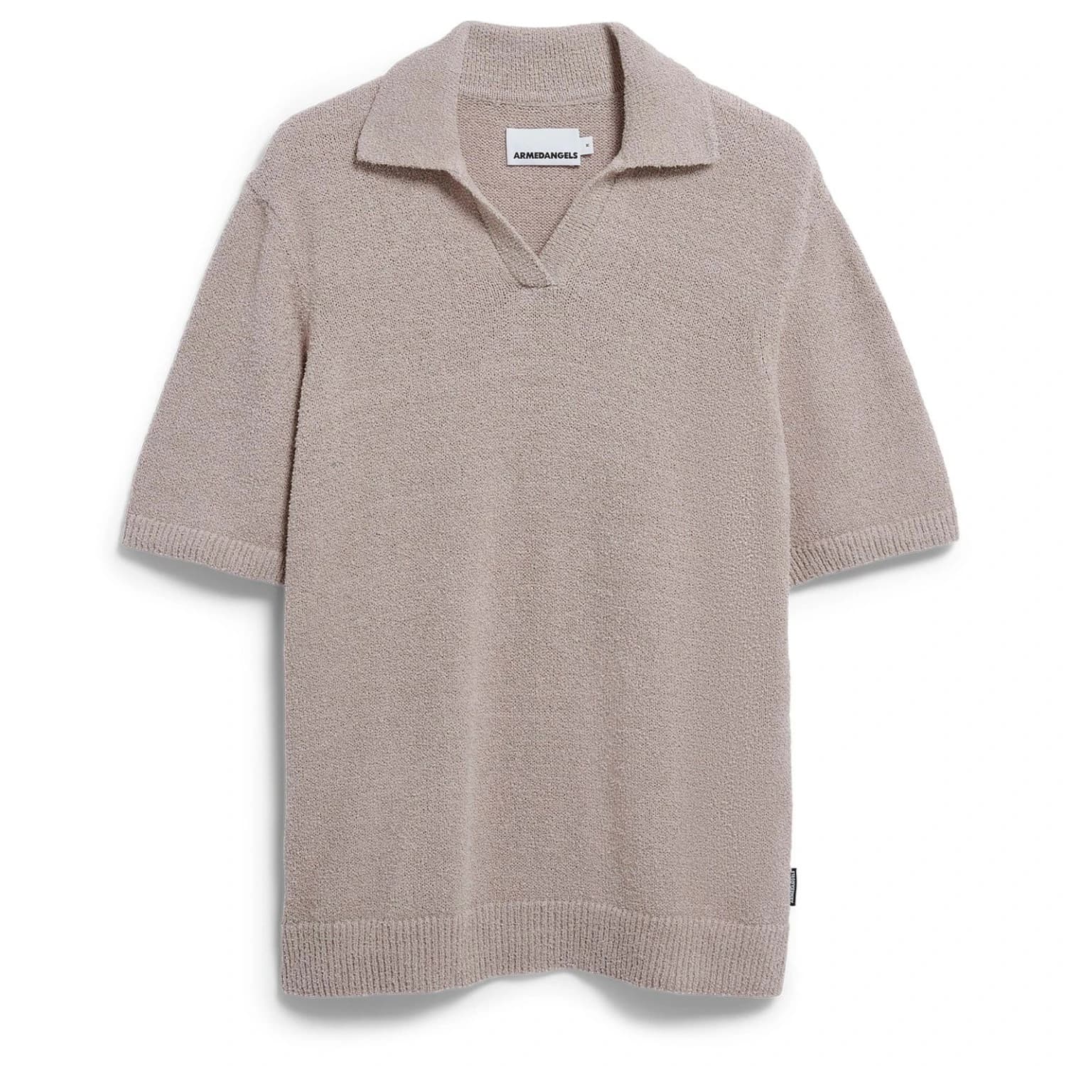 Мъжка поло тениска ARMEDANGELS Boucle Knit Polo shirt - Sandstone