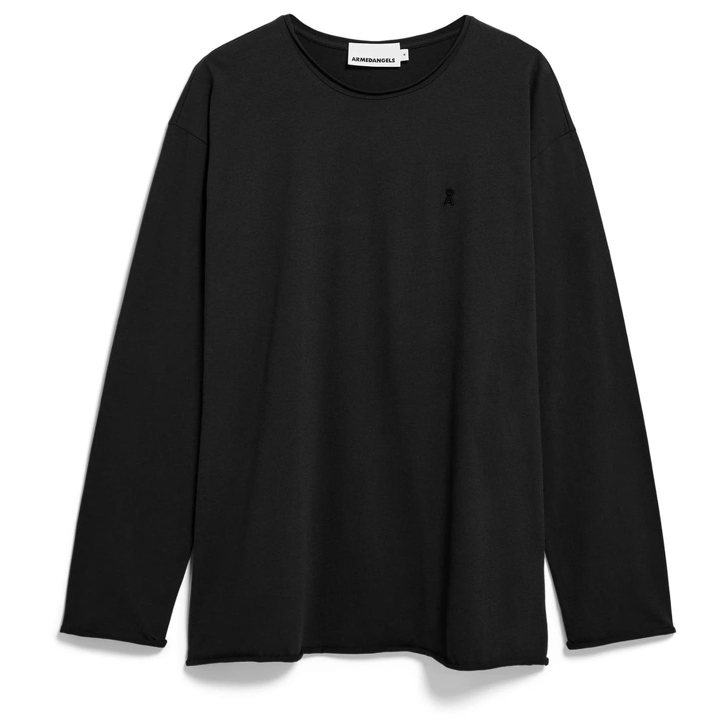 Мъжка блуза с дълъг ръкав ARMEDANGELS Jaames Longsleeve Brushed Longsleeve - Black