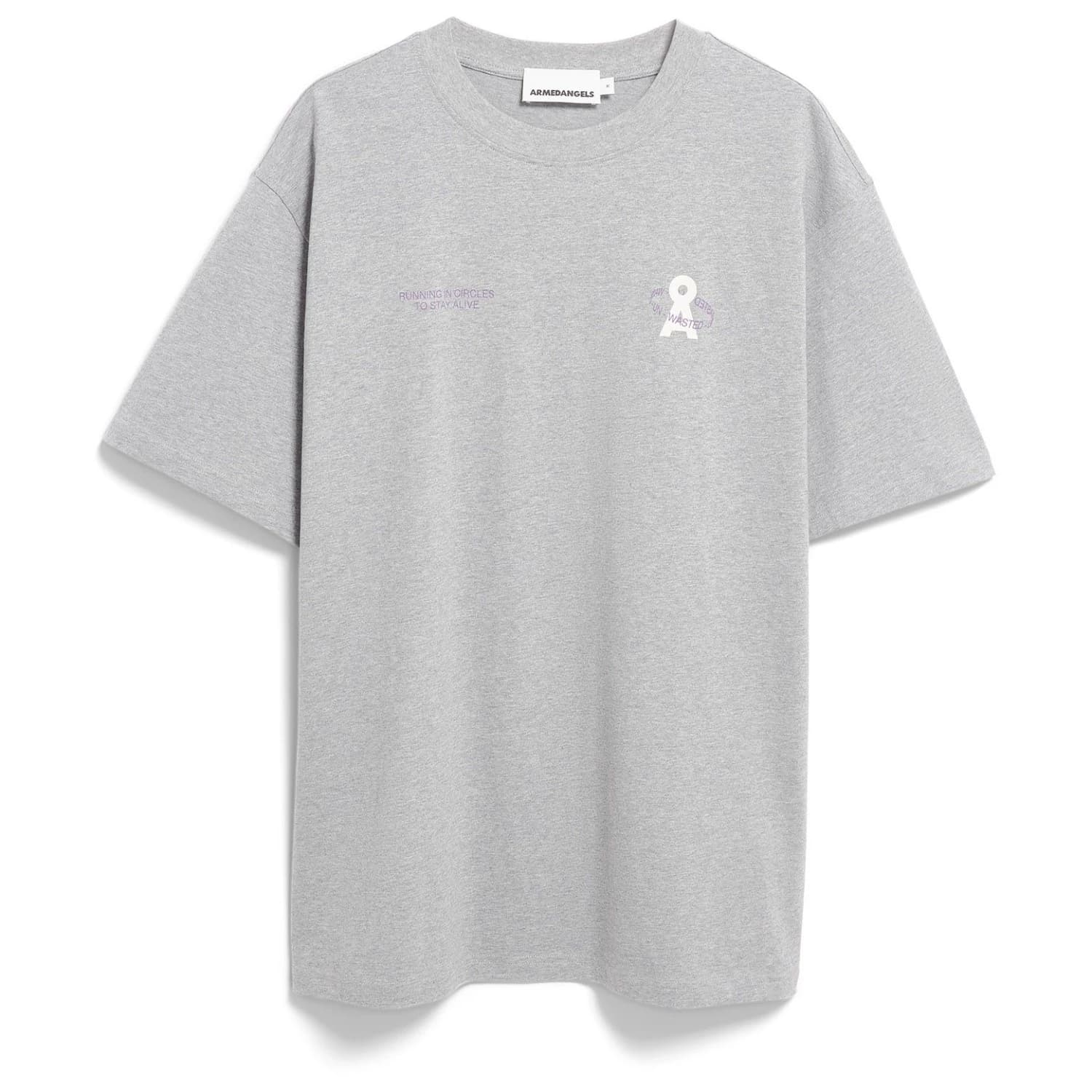 Мъжка тениска ARMEDANGELS Maarkos Un-Wasted T-shirt - Silver Melange