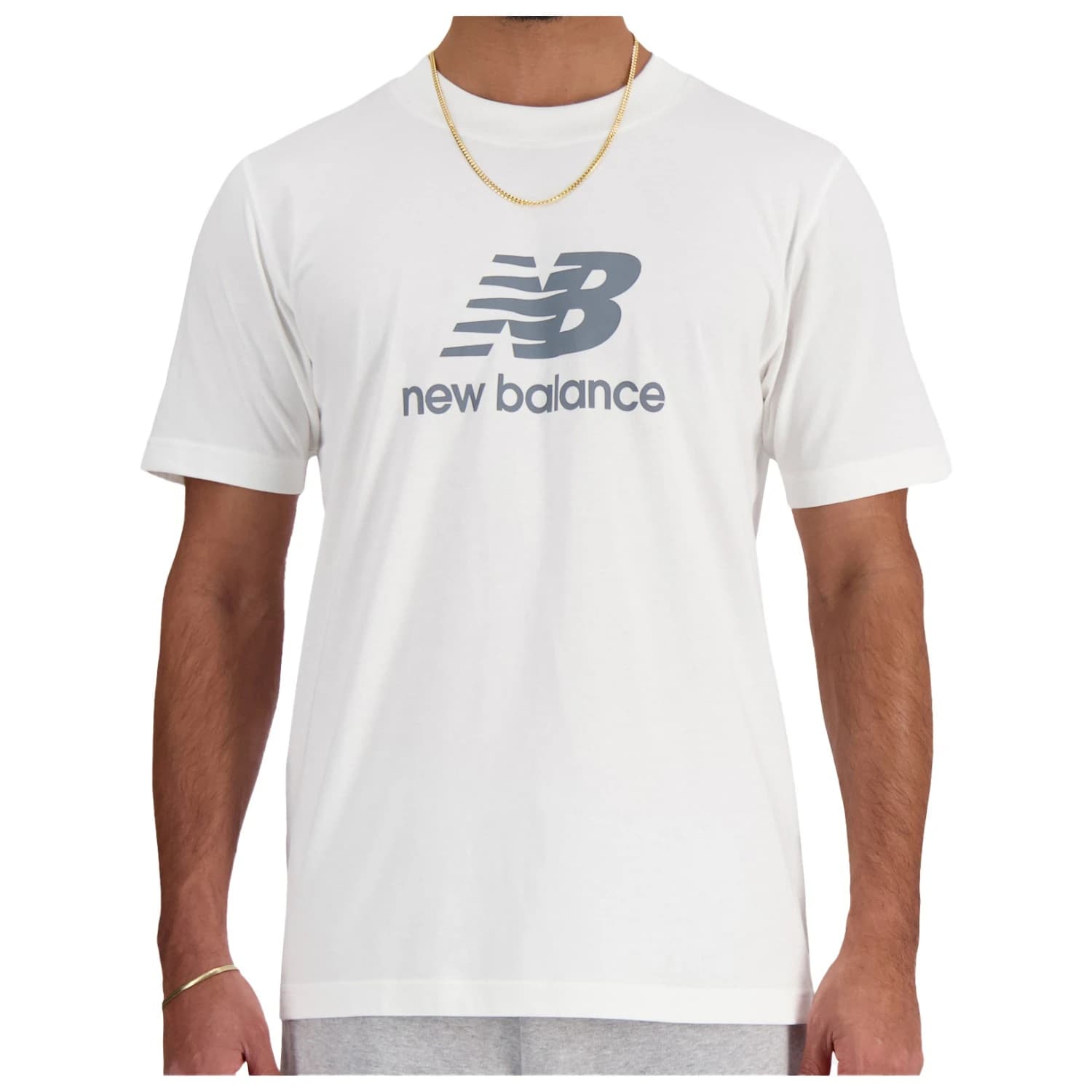 Мъжка тениска New Balance Sport Essentials Logo T-Shirt - White