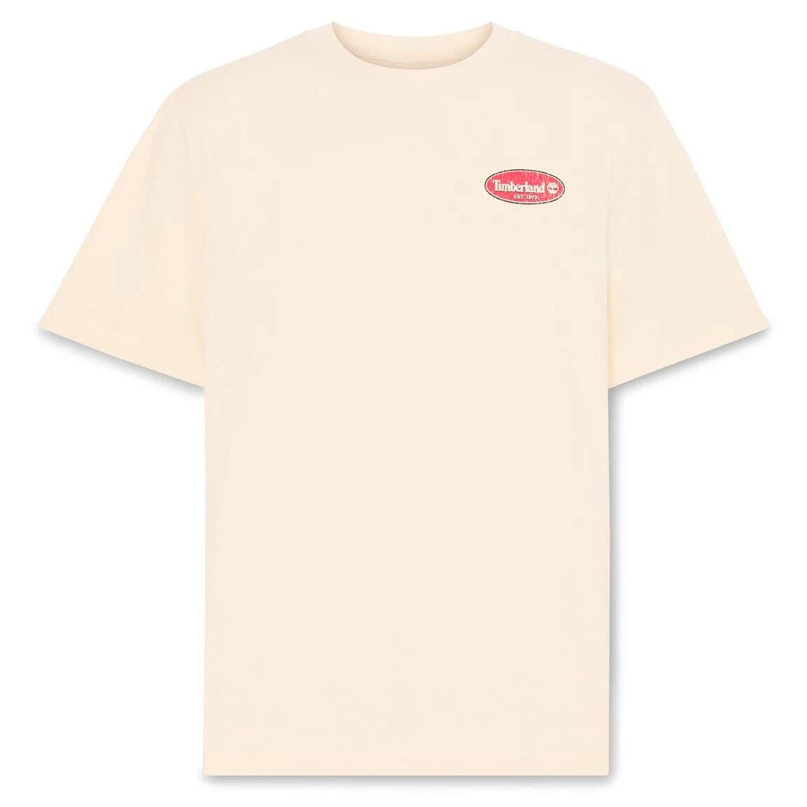 Мъжка тениска Timberland Gas Station Back Graphic Tee T-shirt - Putty