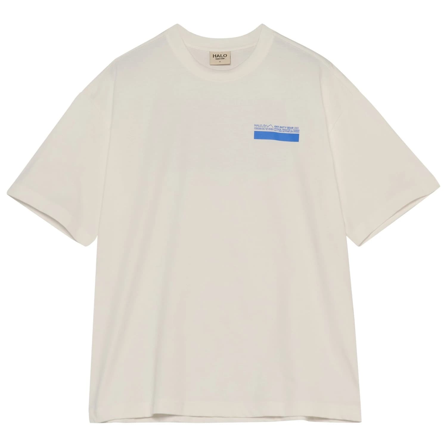 Тениска Halo Halo Graphic Boxy T-shirt - Marshmallow / Palace Blue